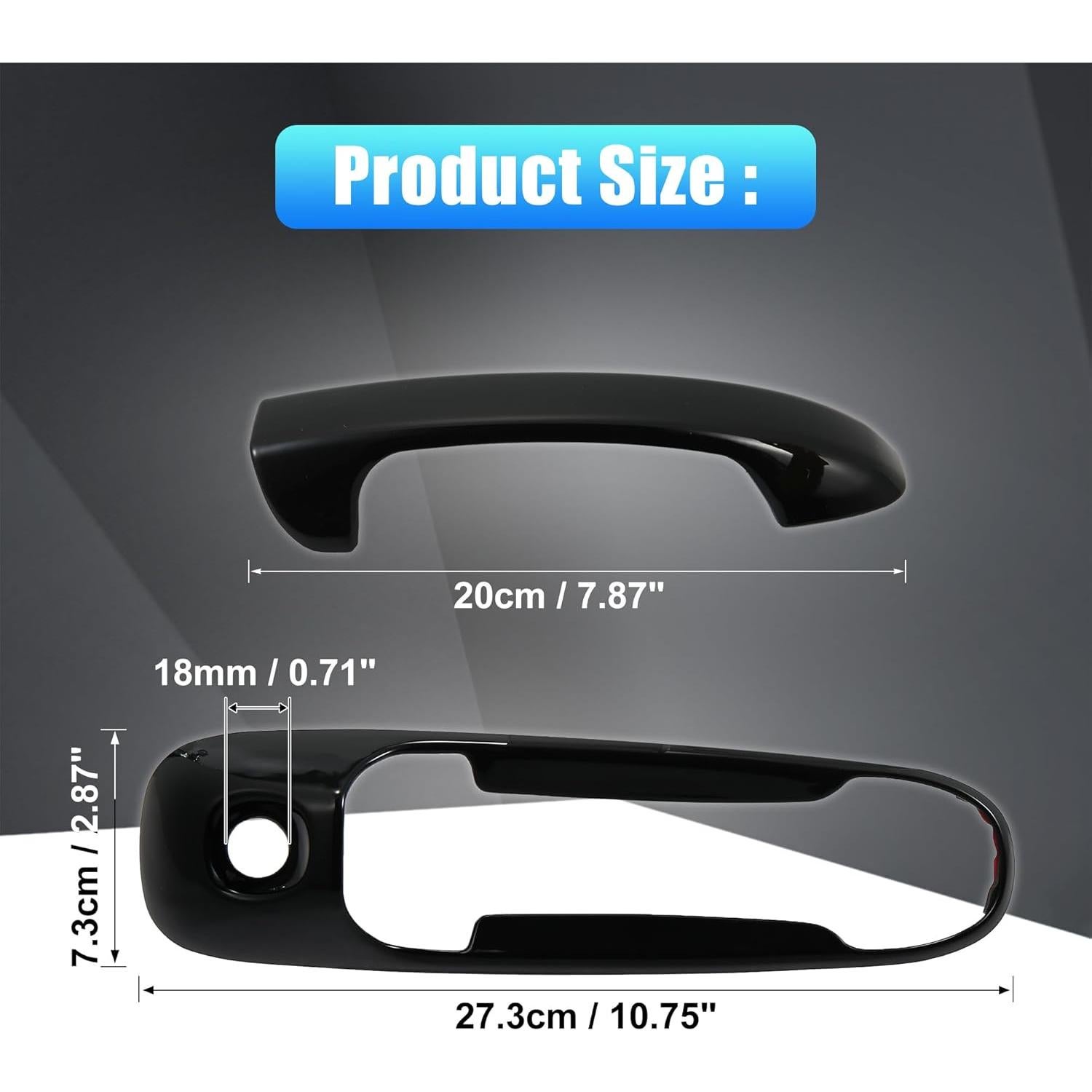 Cubierta de Manija de Puerta Exterior ABS X AUTOHAUX 4 Piezas