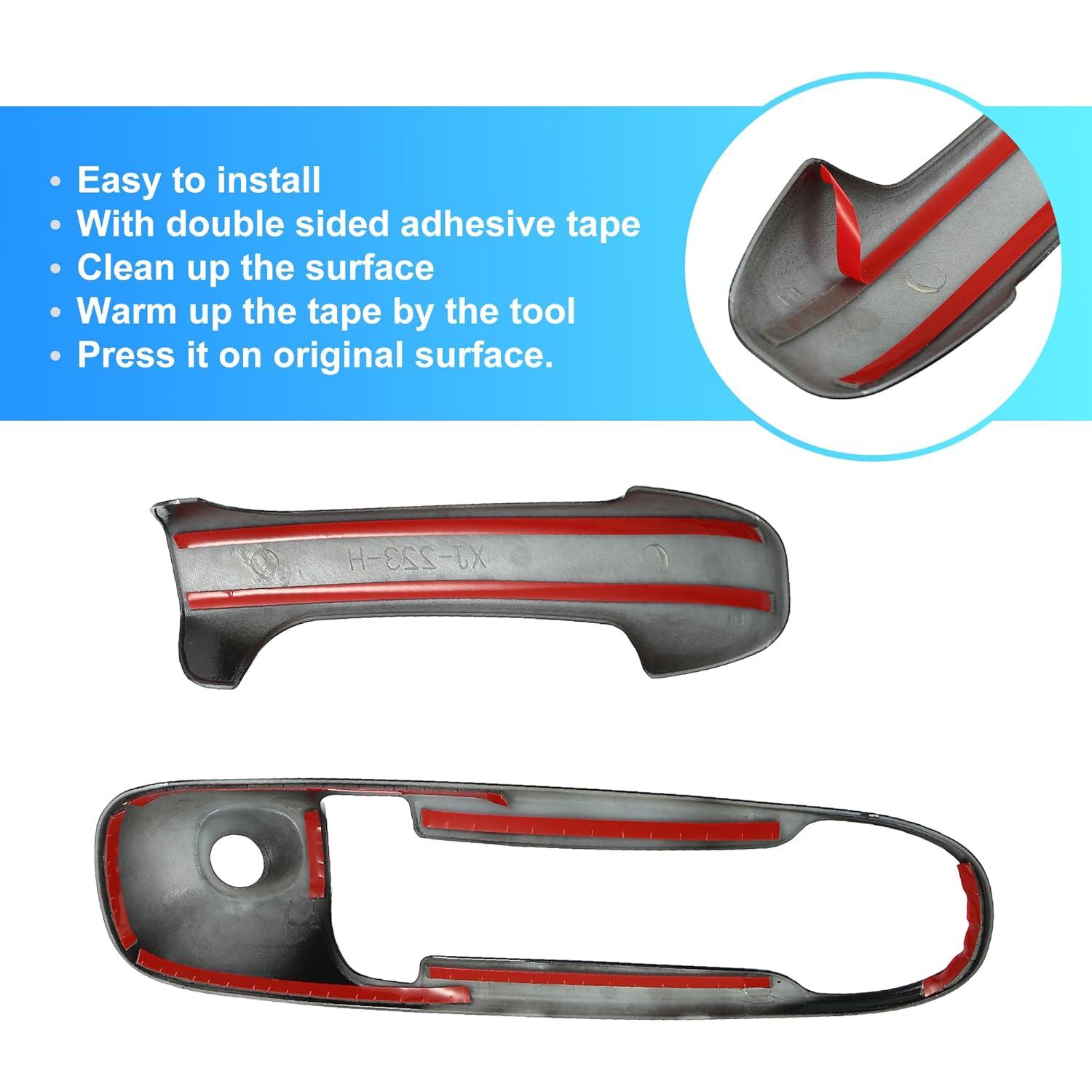 Cubierta de Manija de Puerta Exterior ABS X AUTOHAUX 4 Piezas