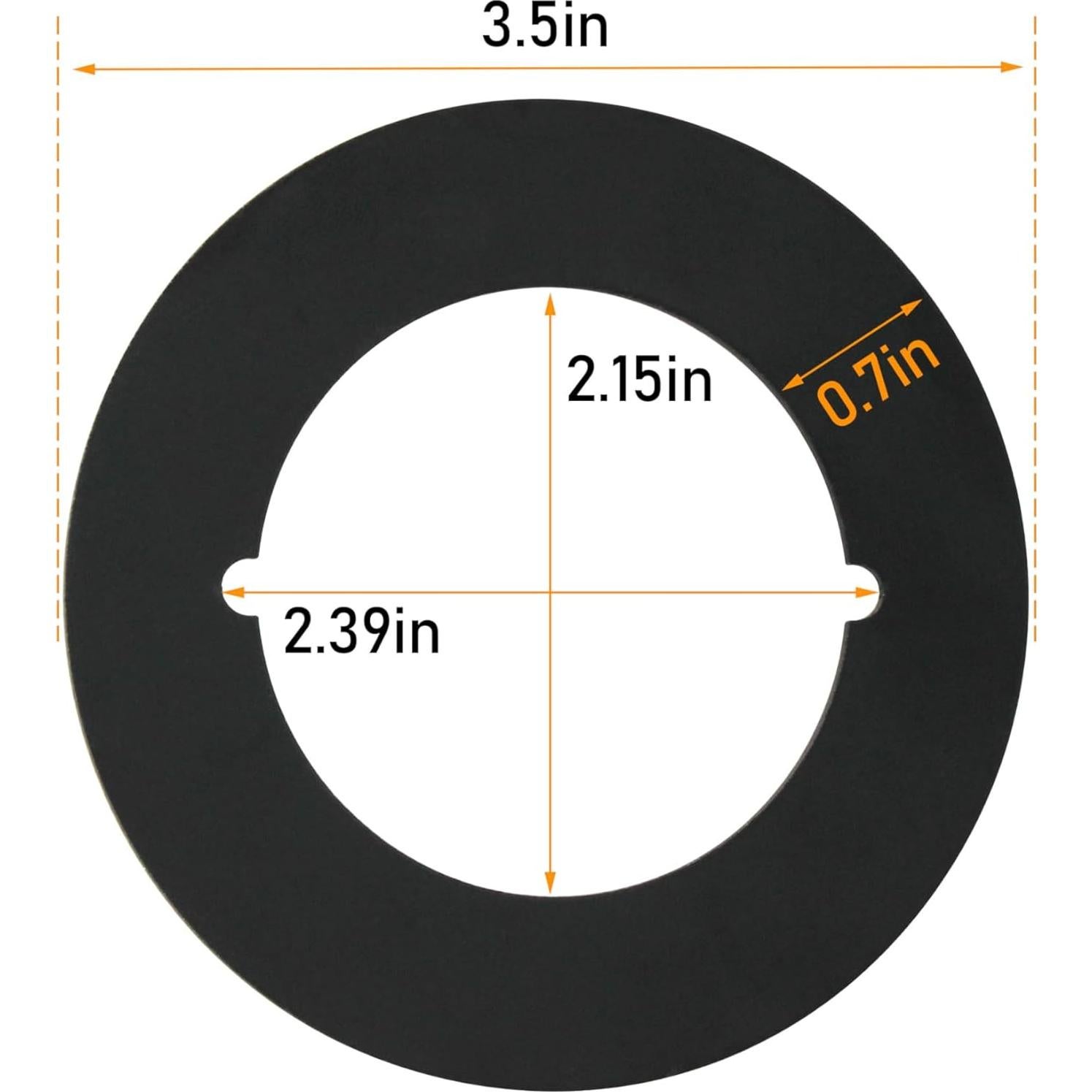 Placa de Scar GQNDGN para Manija de Puerta - 2 Piezas Negro