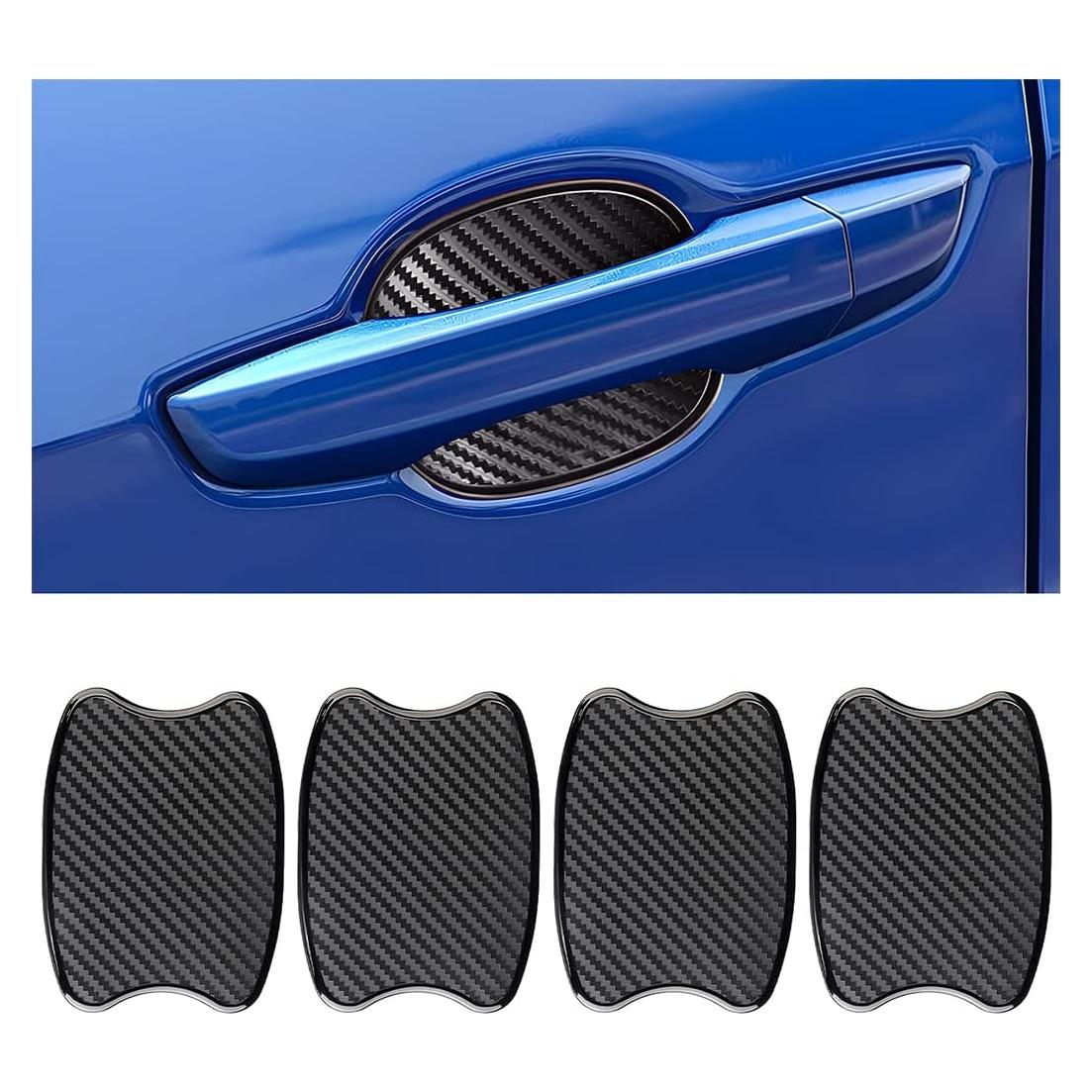 4 Calcomanías para Manijas de Puerta de Auto BELOMI TPU 3D