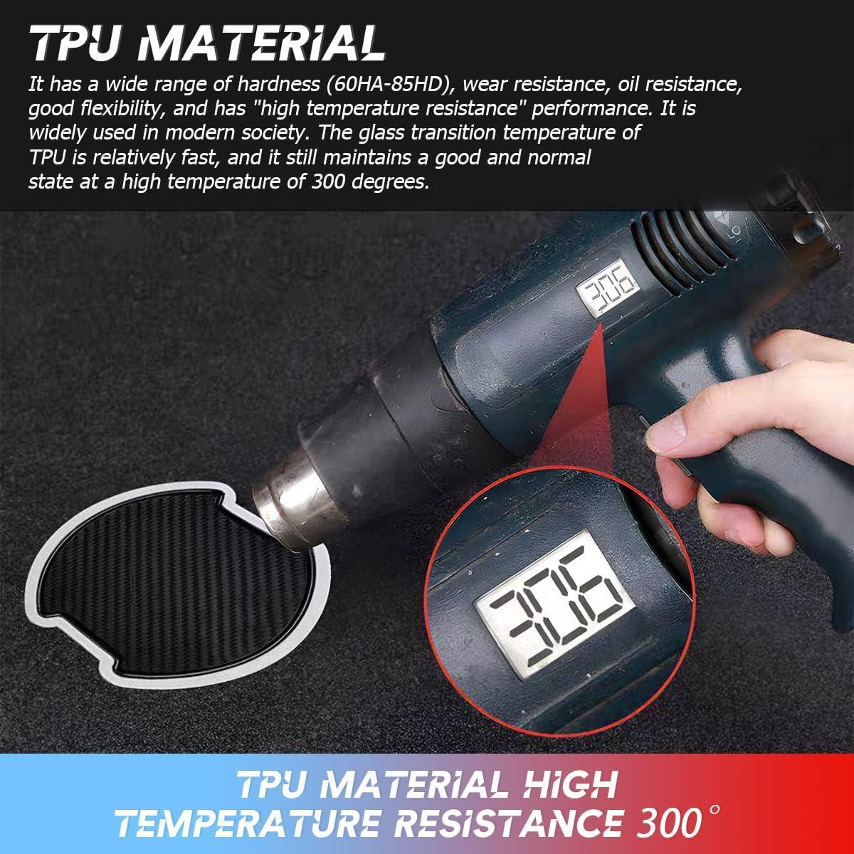 4 Calcomanías para Manijas de Puerta de Auto BELOMI TPU 3D