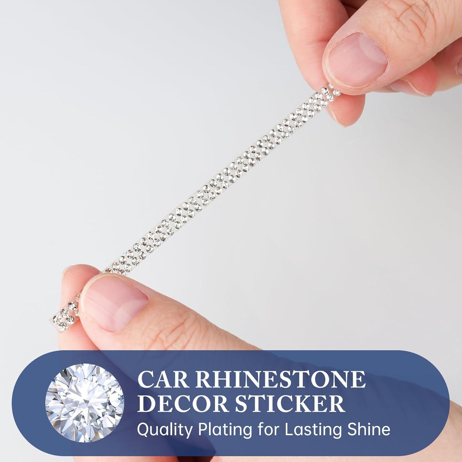 Cinta de Rhinestone Autoadhesiva NiArt 10m Cristal Blanco