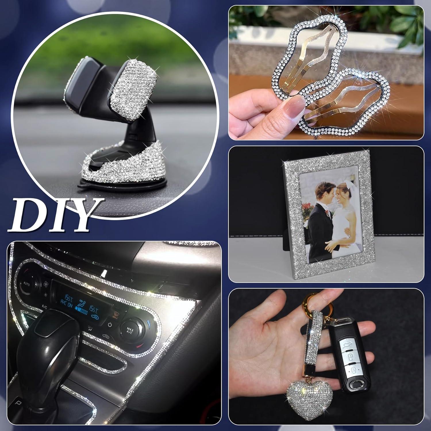 Cinta de Rhinestone Autoadhesiva NiArt 10m Cristal Blanco