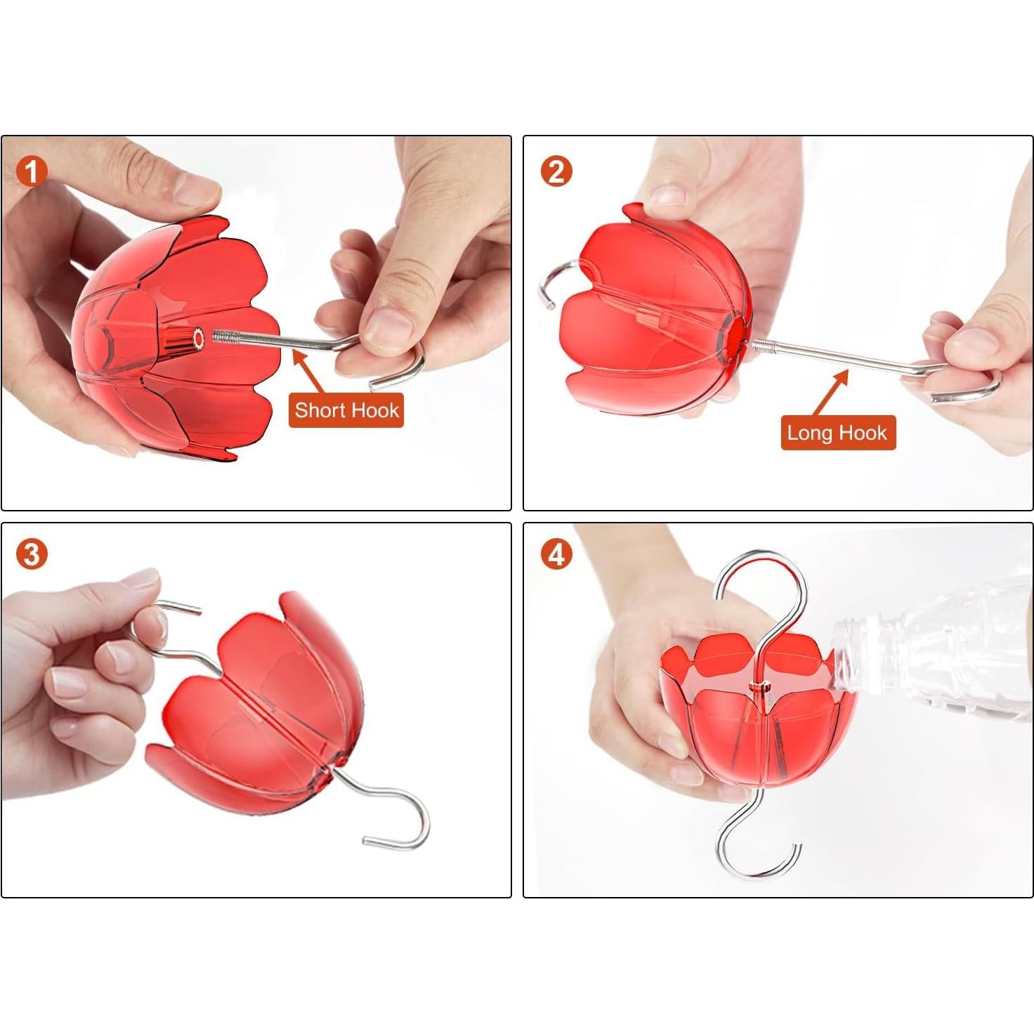 Paquete de 6 Moats Ant para Alimentadores de Colibrí Tinlaviy