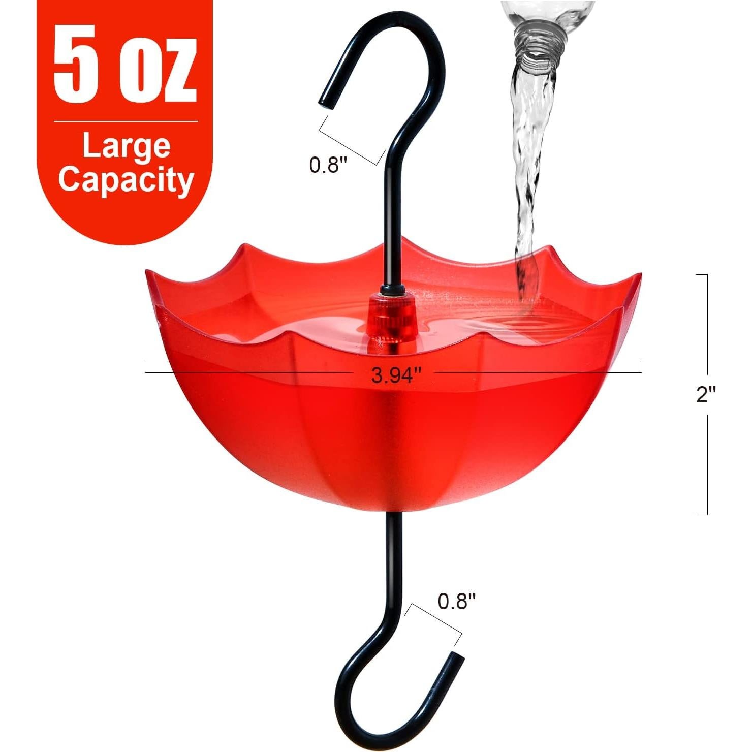 Moat para Hormigas TERULF con Ganchos y Paraguas Rojo 4 Pack