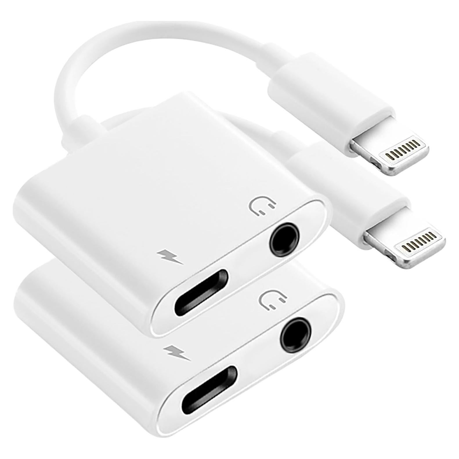 Adaptador Lightning a Jack 3.5mm Untvie 2 en 1 Audio y Carga