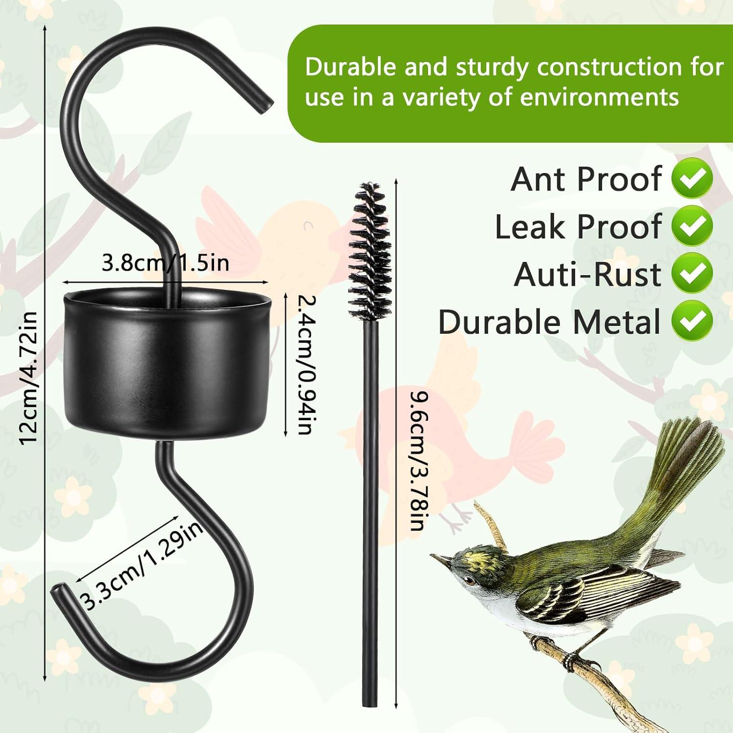 Ganchos en S Grevosea para colgar comederos de aves - 2 unidades