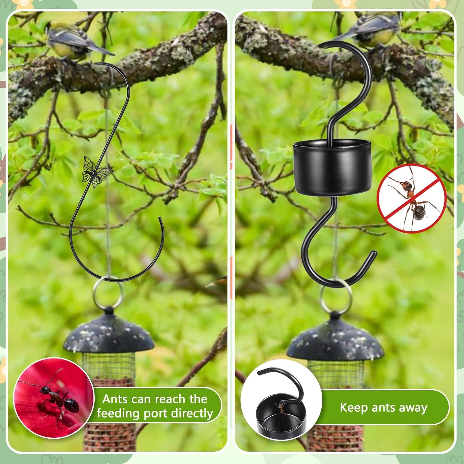 Ganchos en S Grevosea para colgar comederos de aves - 2 unidades