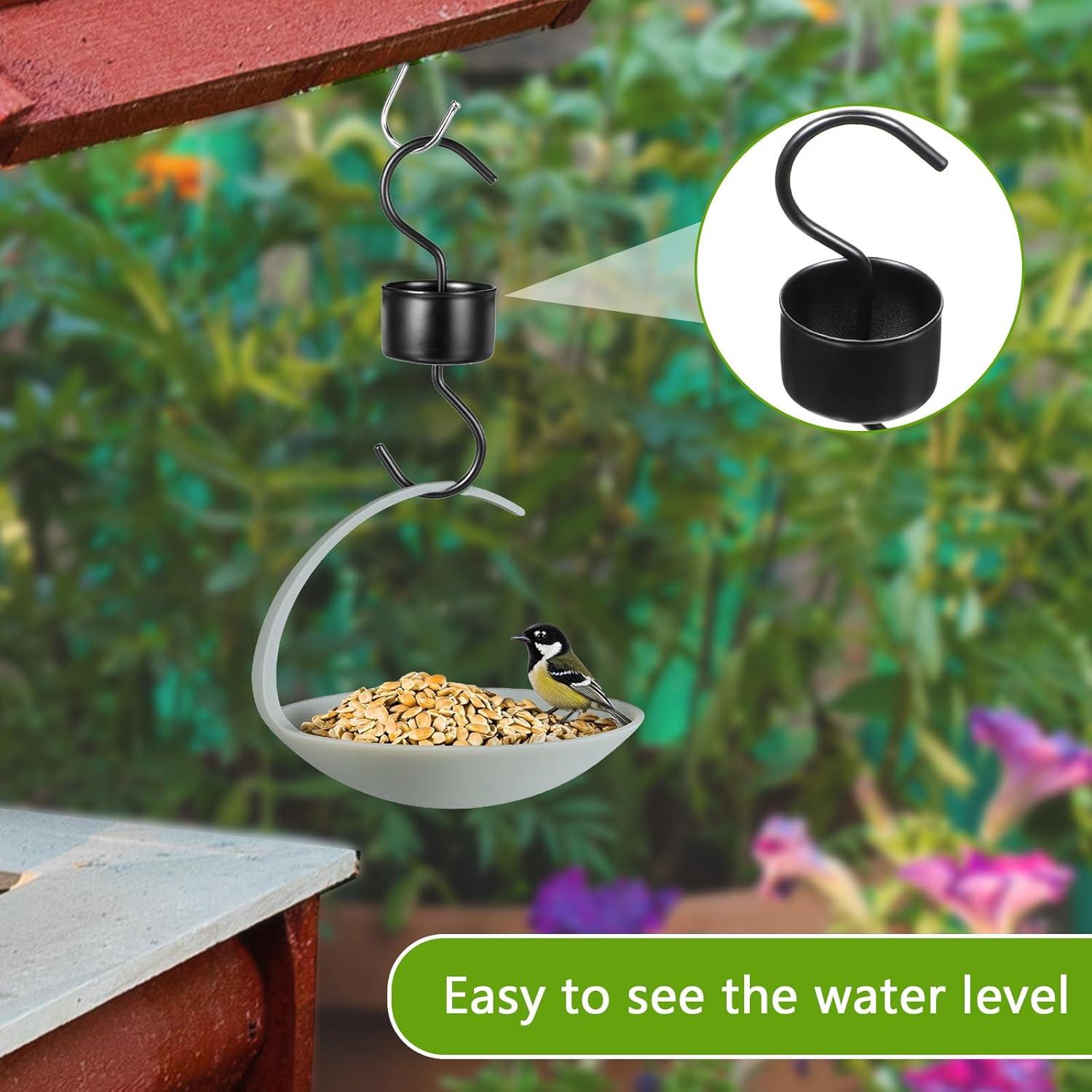 Ganchos en S Grevosea para colgar comederos de aves - 2 unidades