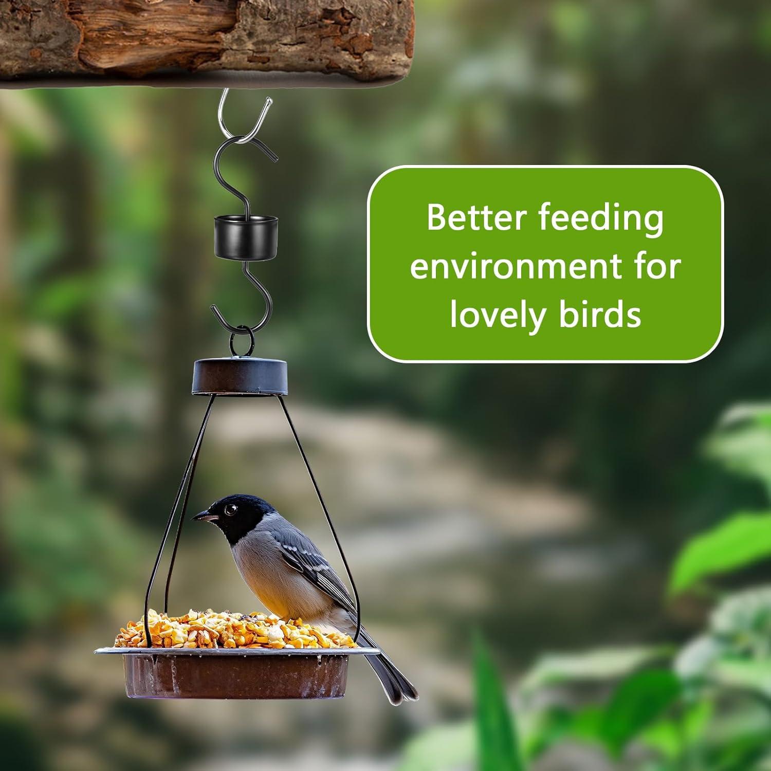 Ganchos en S Grevosea para colgar comederos de aves - 2 unidades