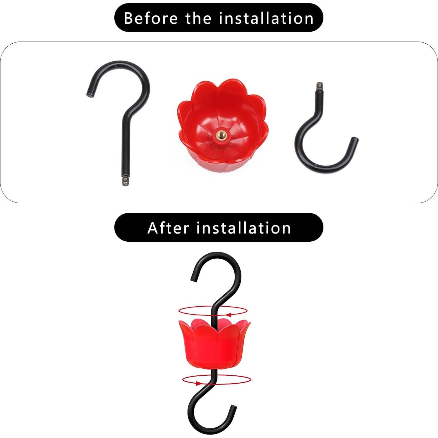 Alimentador de Colibríes con Guardia de Hormigas RM FOLD ART - 4 Piezas