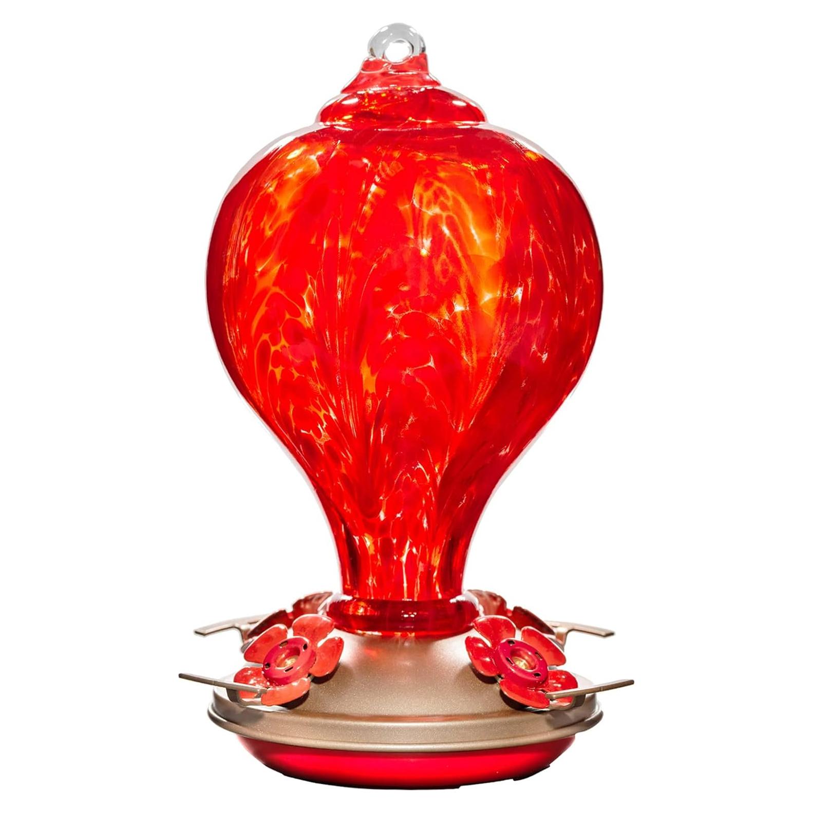 Alimentador de Colibrí de Vidrio LaElvish Garden 0.95L Ant Moat