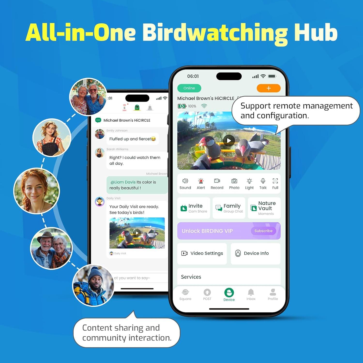 Alimentador de Colibríes HIXX con Cámara Solar 500ml