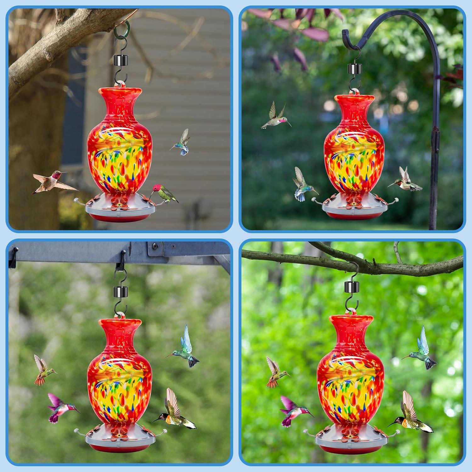 Alimentador de Colibríes Advtim de Vidrio 32 Oz con Moat