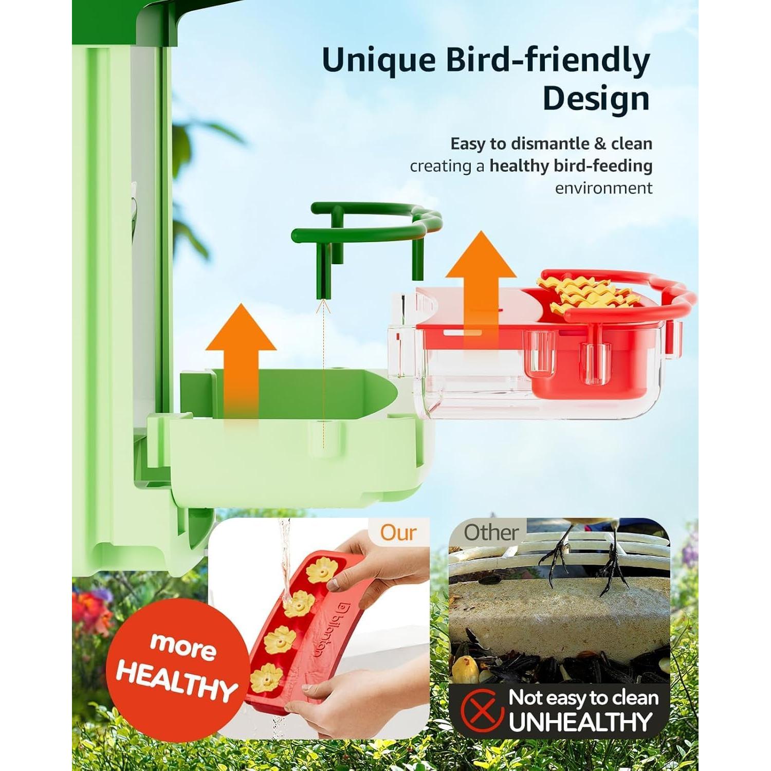 Comedero Inteligente para Aves Bilantan con Cámara Solar 1.5L