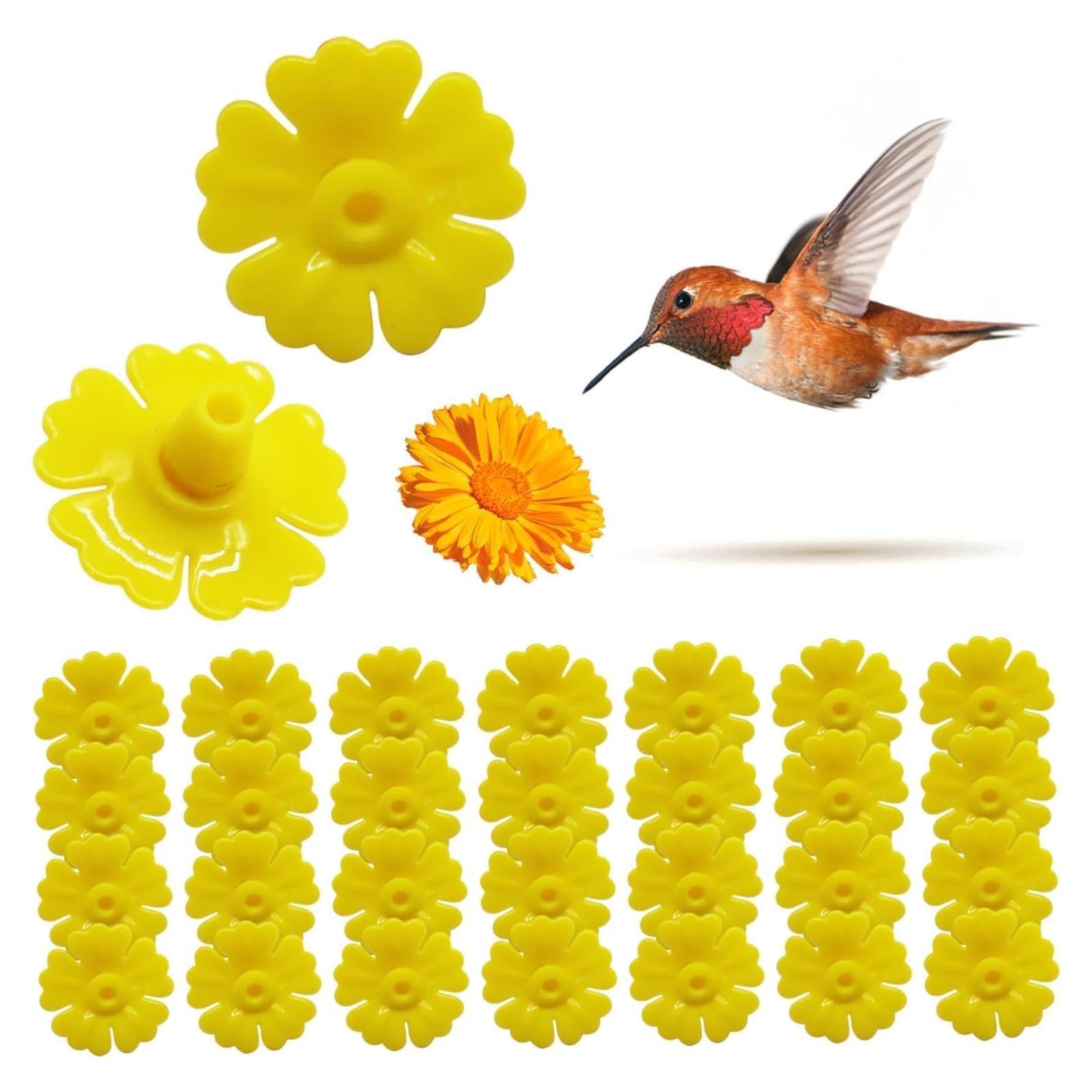 30 Piezas Repuesto Alimentador Colibrí Jinshining Amarillo 3cm