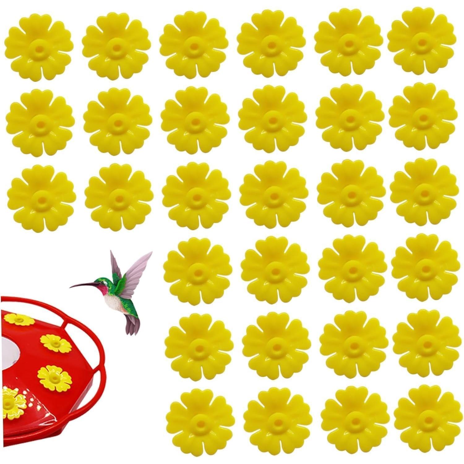 30 Piezas Repuesto Alimentador Colibrí Jinshining Amarillo 3cm