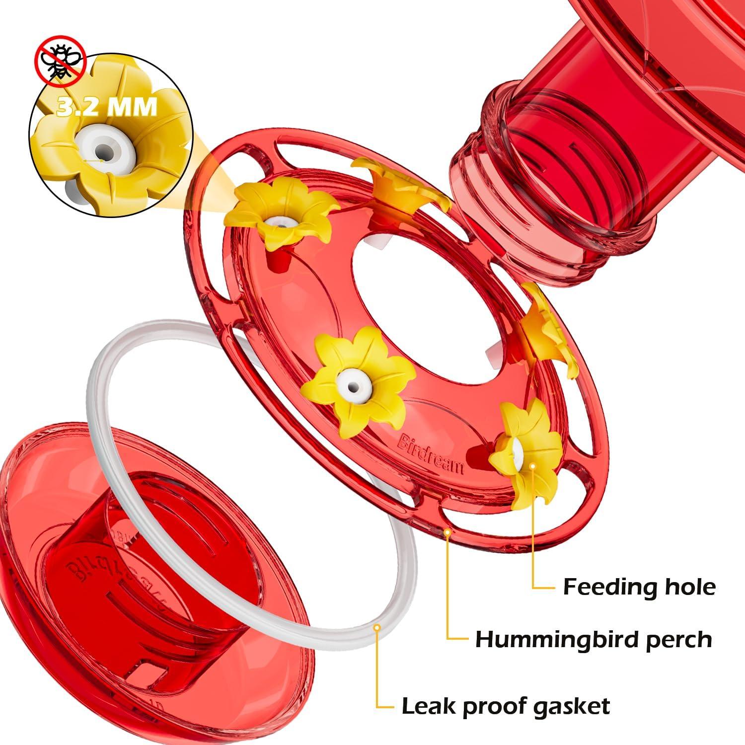 Alimentador de Colibrí Birdream Rojo 1.3kg 5 Puertos Antihormigas