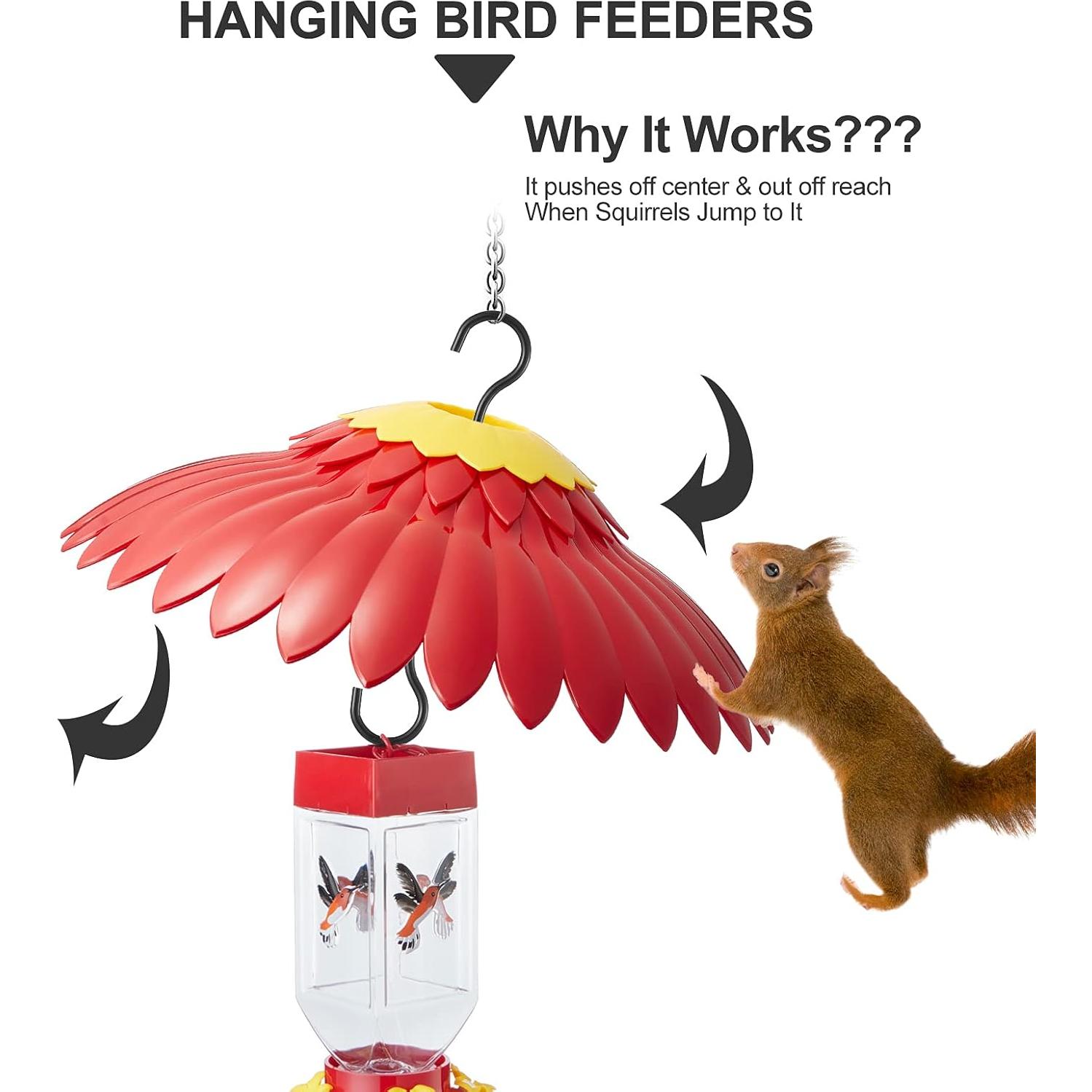 Cubierta para Comedero de Colibrí Beserie 35.56cm Rojo