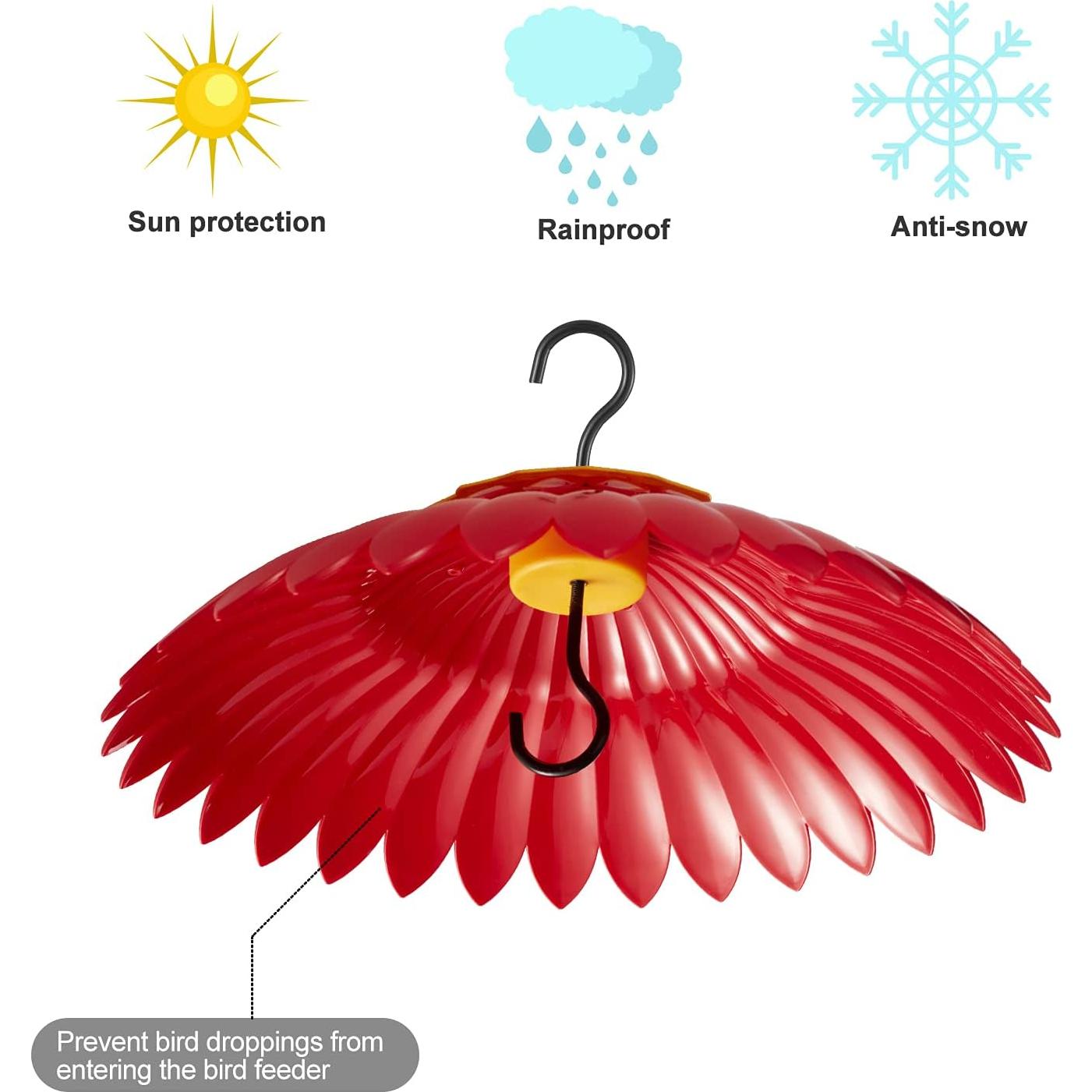 Cubierta para Comedero de Colibrí Beserie 35.56cm Rojo