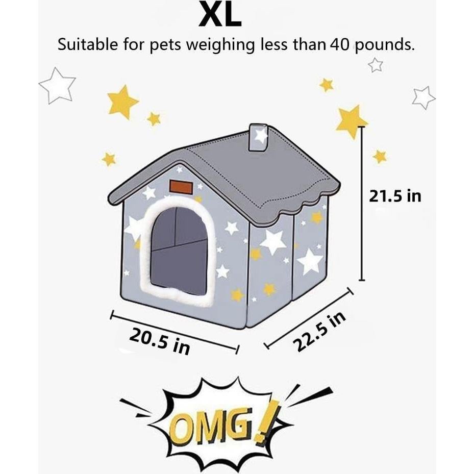 Casa para Perros y Gatos XL de Espuma de Memoria Aquarius