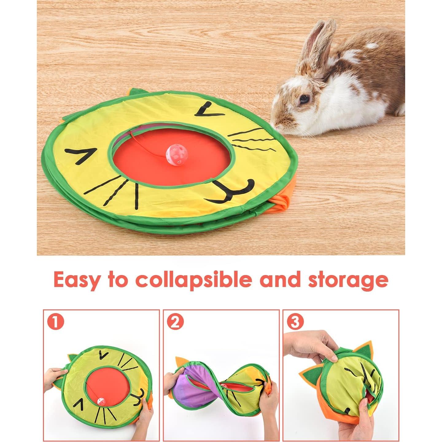 Casa de Juego Plegable para Gatos Bissap - Cubo Pop Up 3 Agujeros