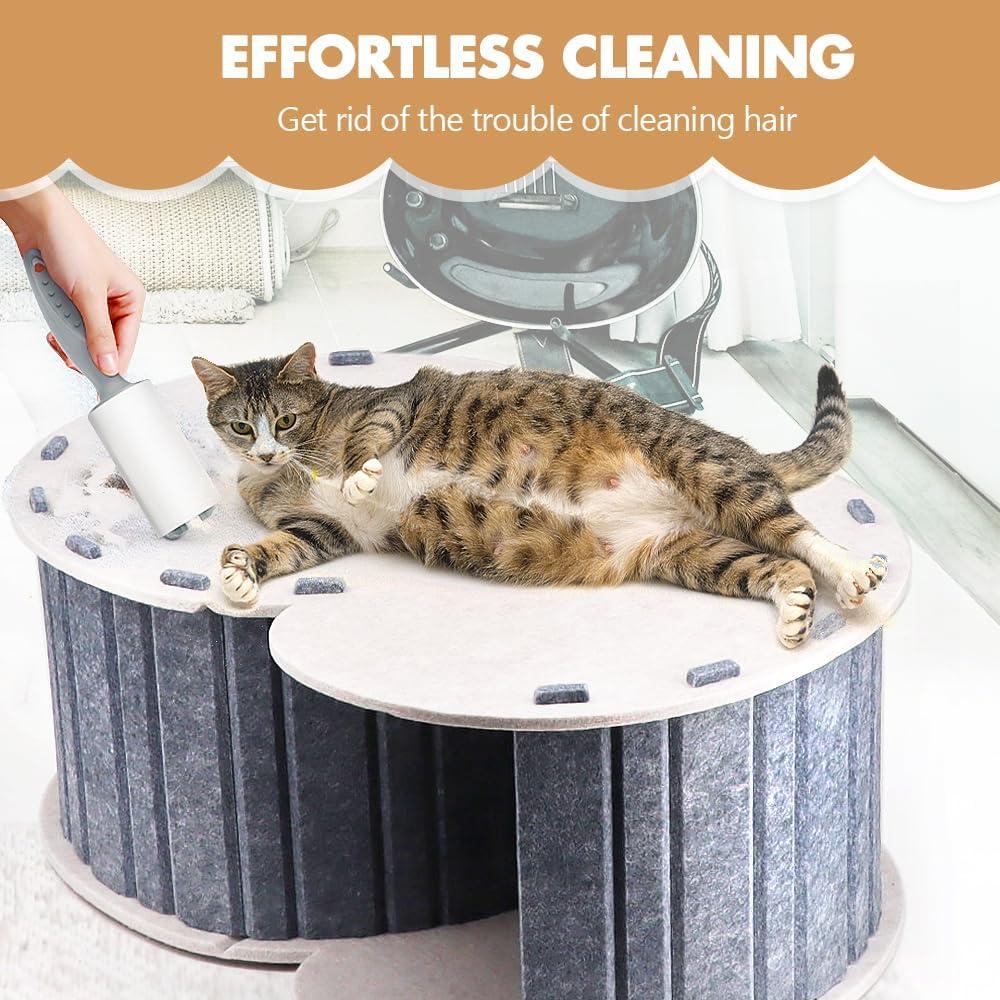 Cueva para Gatos Pawstrip de Fieltro Gris 58x39 cm Plegable