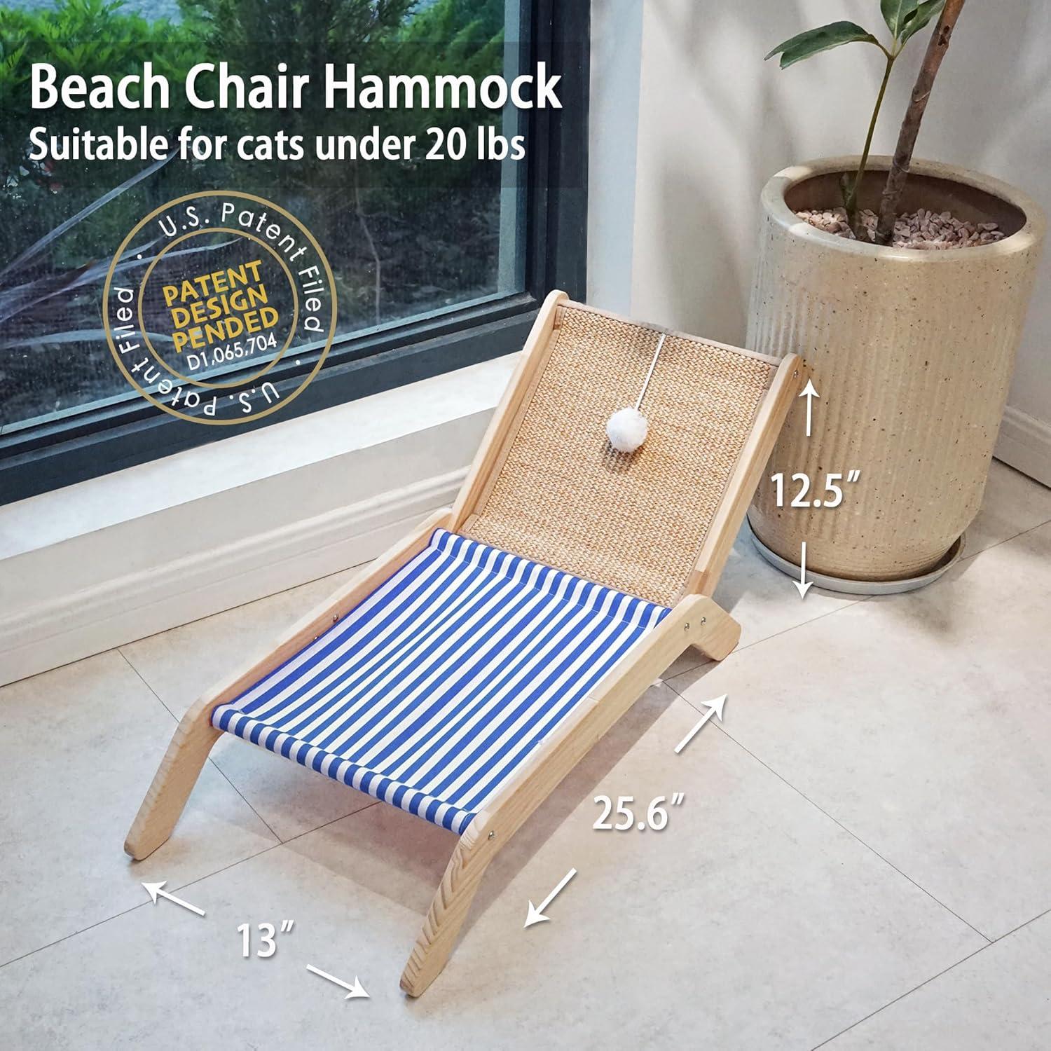 Hamaca para Gatos PETKARAY BC-02, Cama Elevada con Rascador