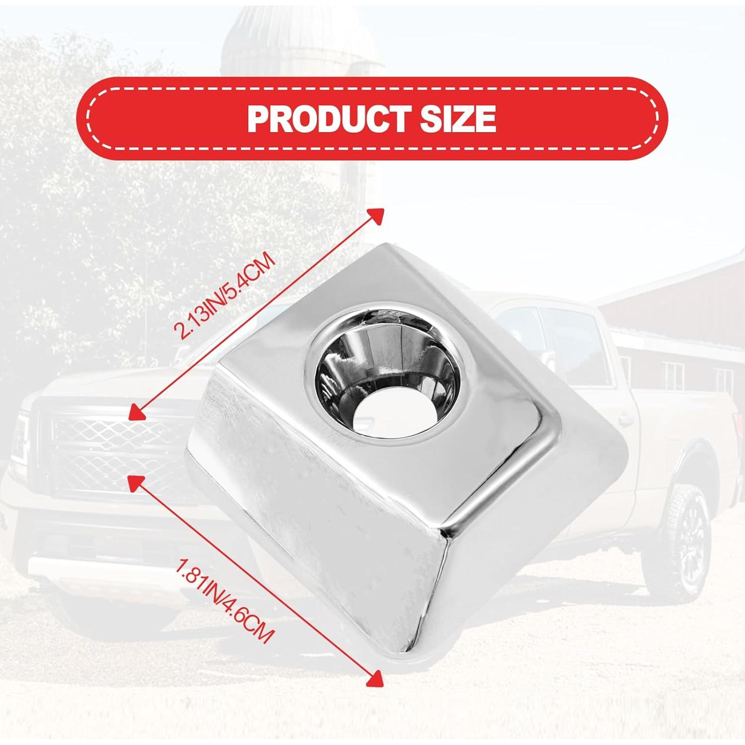 Door Handle Keyhole Frame Cover, Compatible with Nissan Armada Titan, Infiniti QX56, Replaces# 80647-ZC00A 80647-9FU0B,Silver
