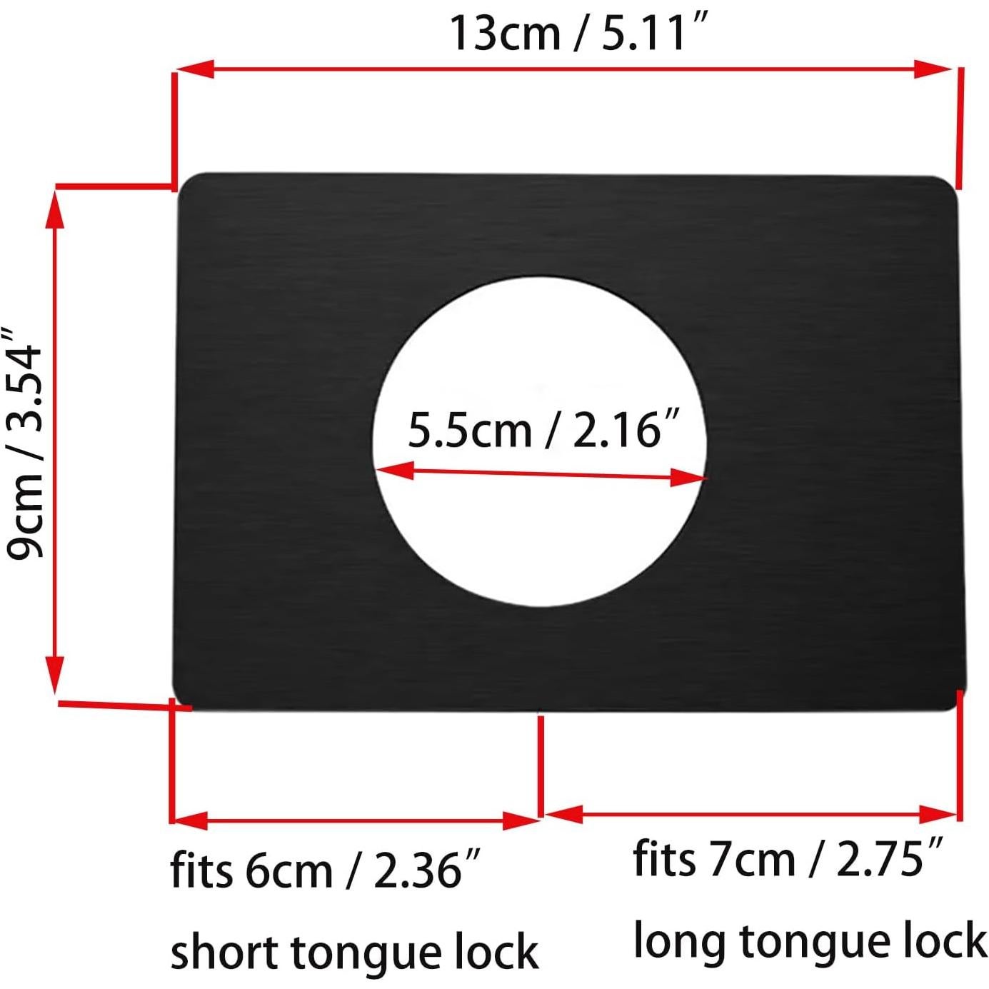 Placa de refuerzo para pomo de puerta OZXNO 2 piezas acero inoxidable