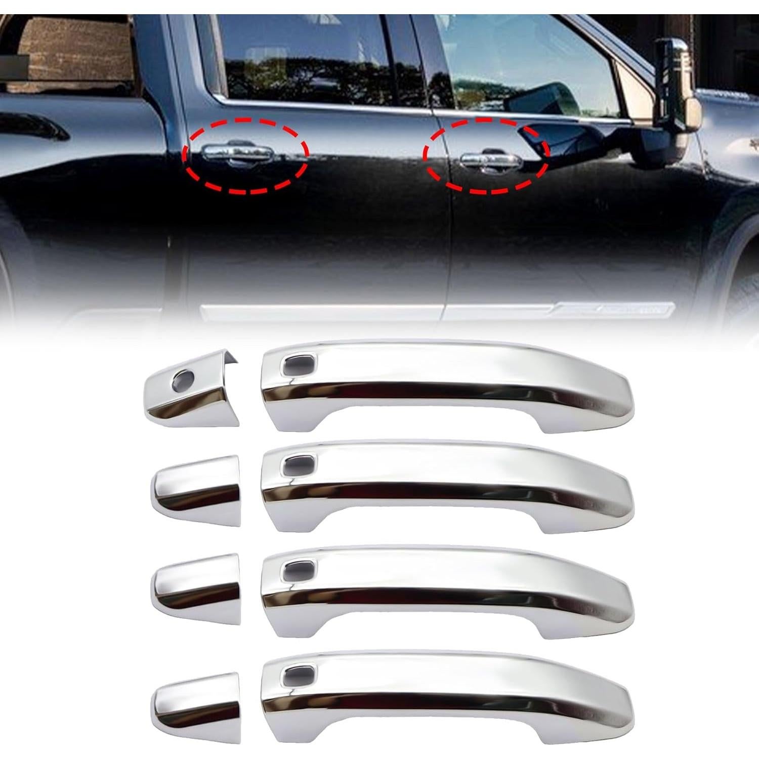 Cubierta de Manija de Puerta Cromada XQSMWF para Chevy/GMC