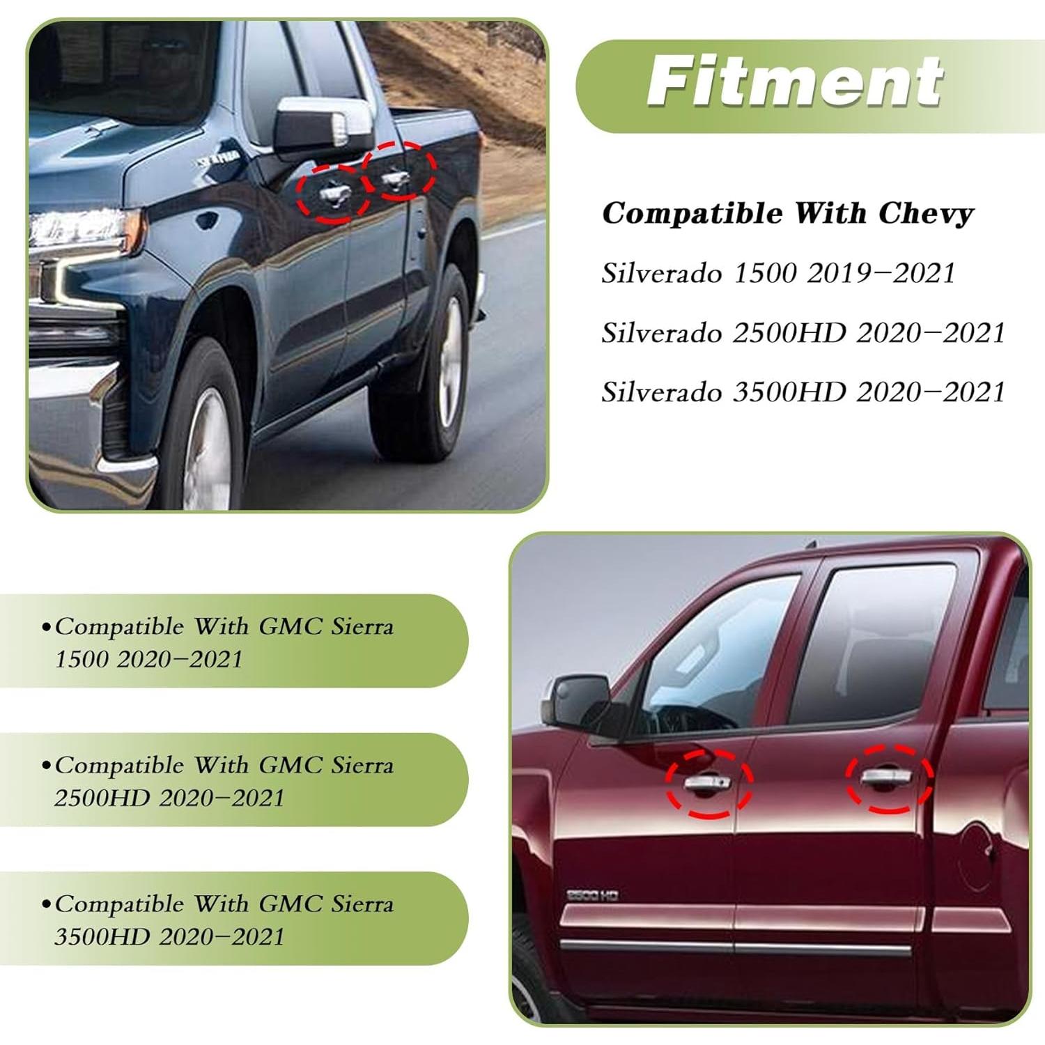 Cubierta de Manija de Puerta Cromada XQSMWF para Chevy/GMC