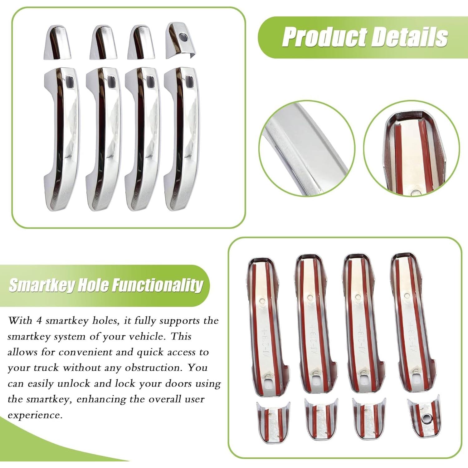 Cubierta de Manija de Puerta Cromada XQSMWF para Chevy/GMC