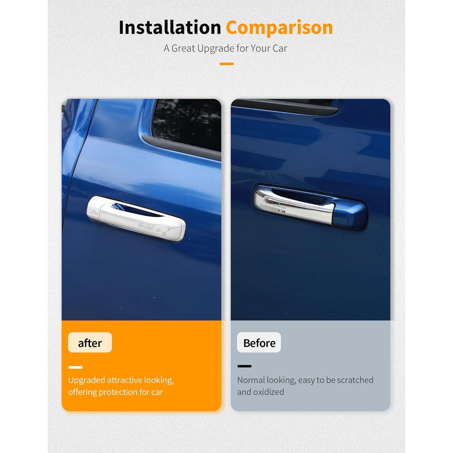 Cubierta de Manija de Puerta Exterior Hoolcar para Dodge Ram 2009-2018 Blanca