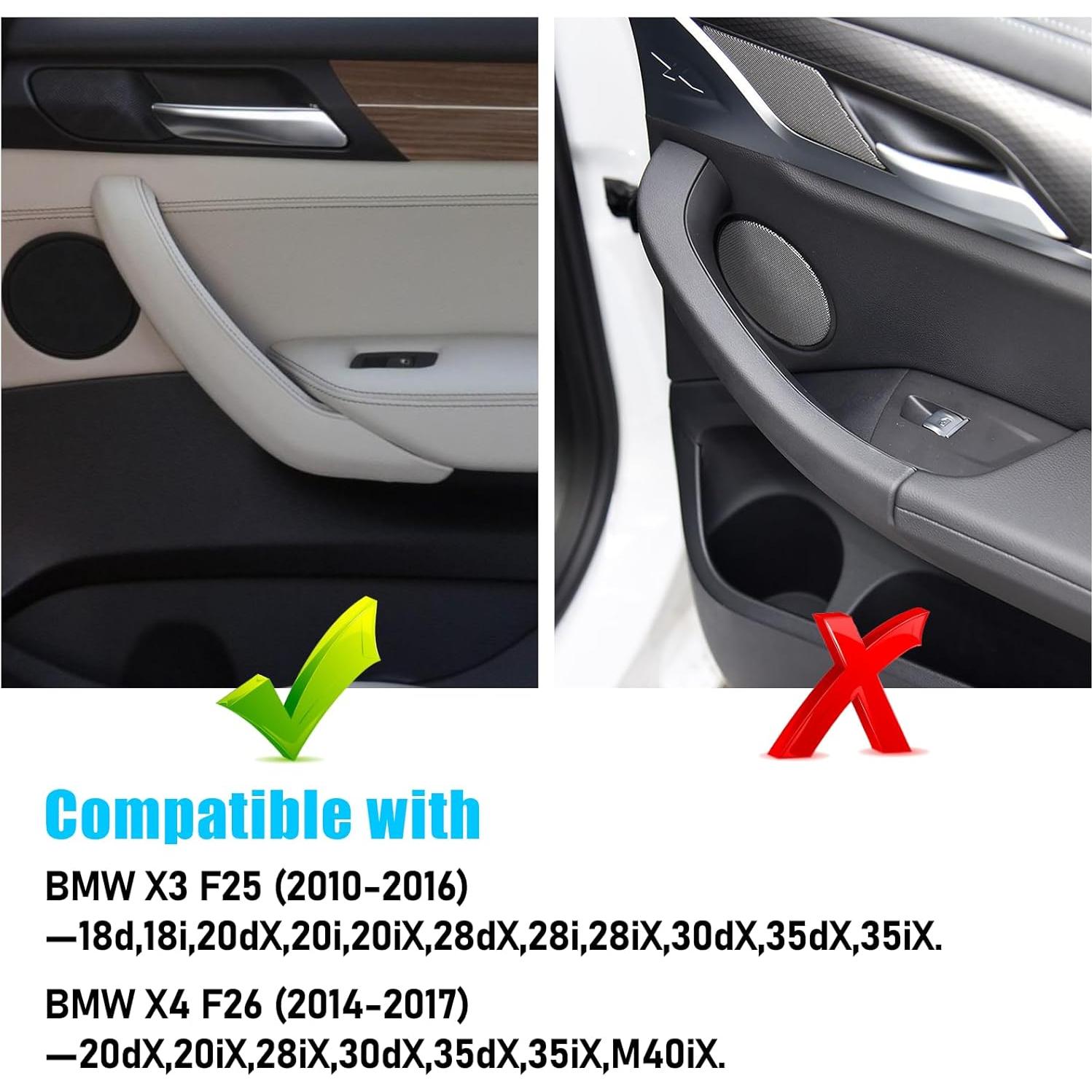 Cubierta de Manija de Puerta Jaronx para BMW X3 F25/X4 F26 Negra
