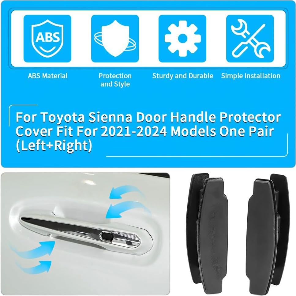Cubiertas Protectores Mango Puerta Toyota Sienna 2021-2024