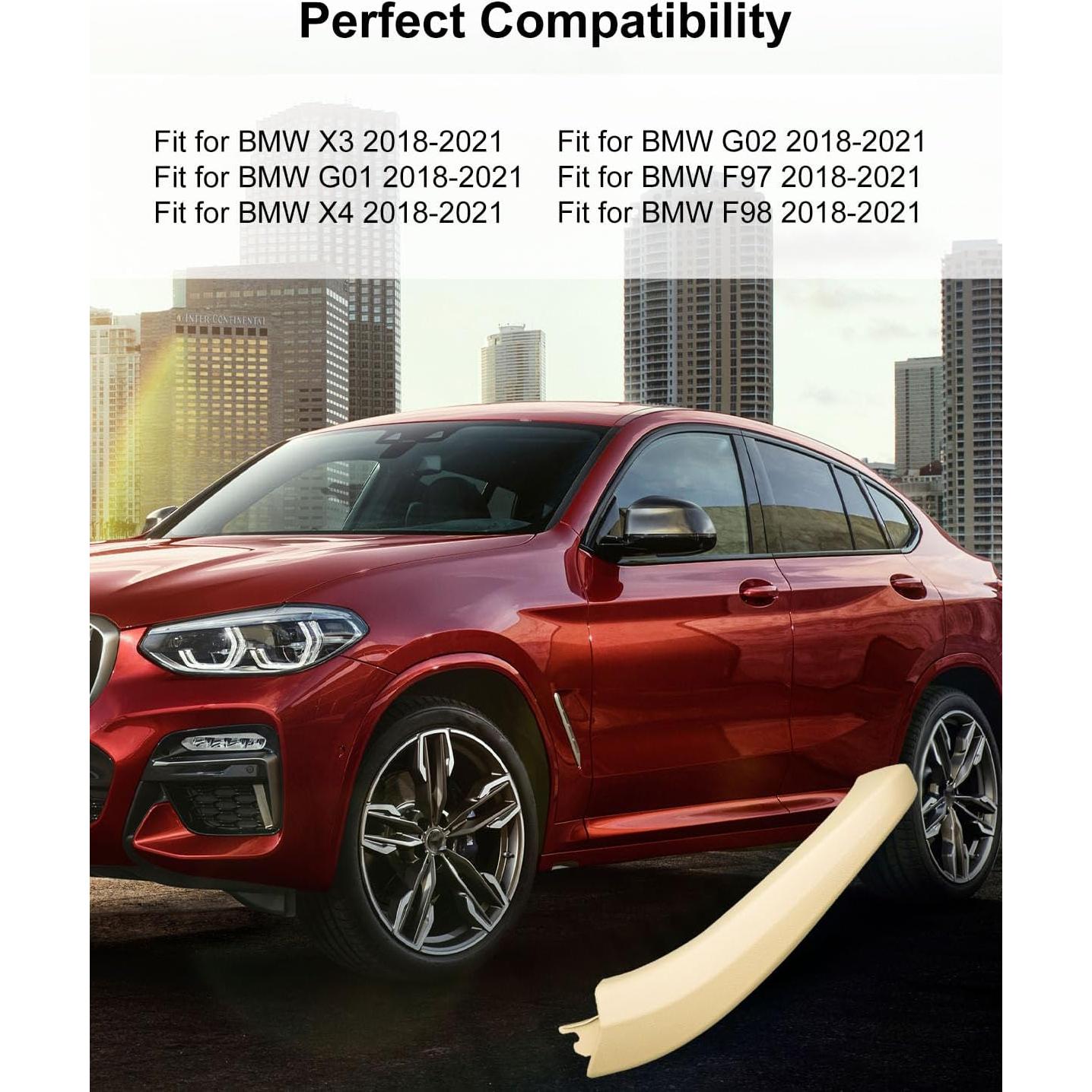 Cubierta de Manija de Puerta Izquierda Beige BMW X3 X4 2018-2021