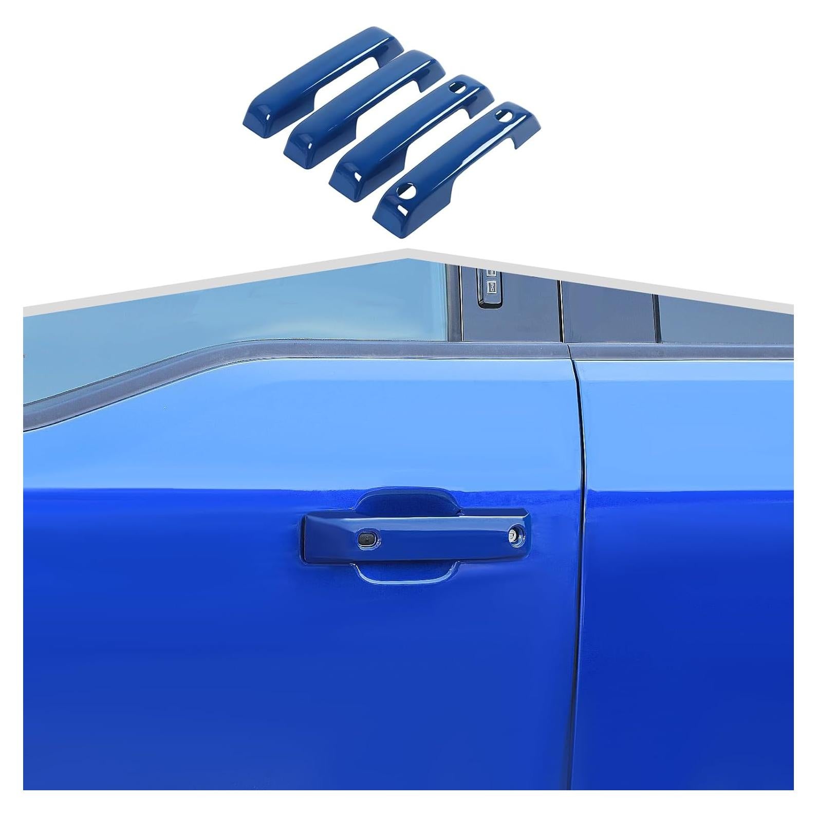 Cubierta de Manija de Puerta Exterior Amayum Azul para Ford F150 2021+