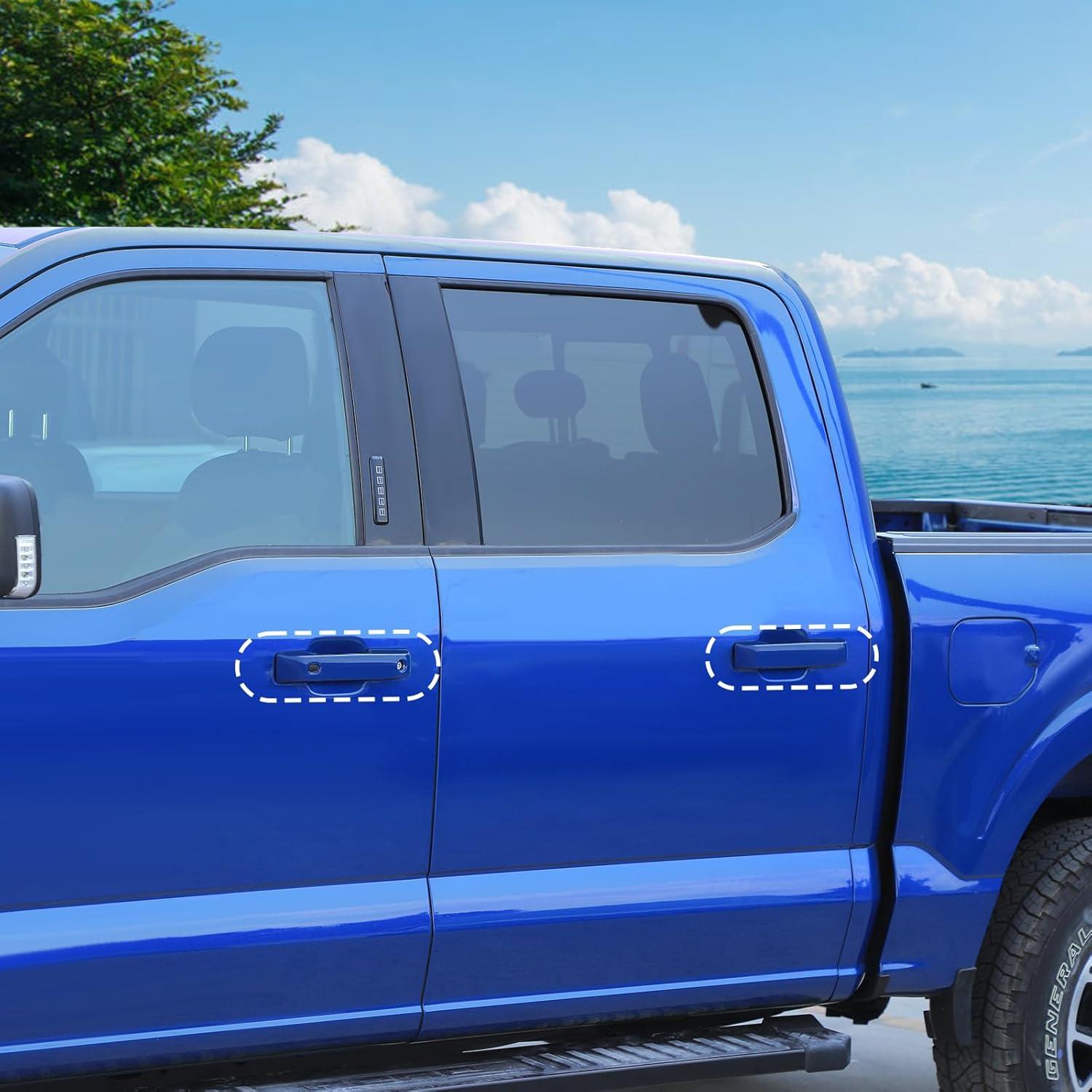 Cubierta de Manija de Puerta Exterior Amayum Azul para Ford F150 2021+