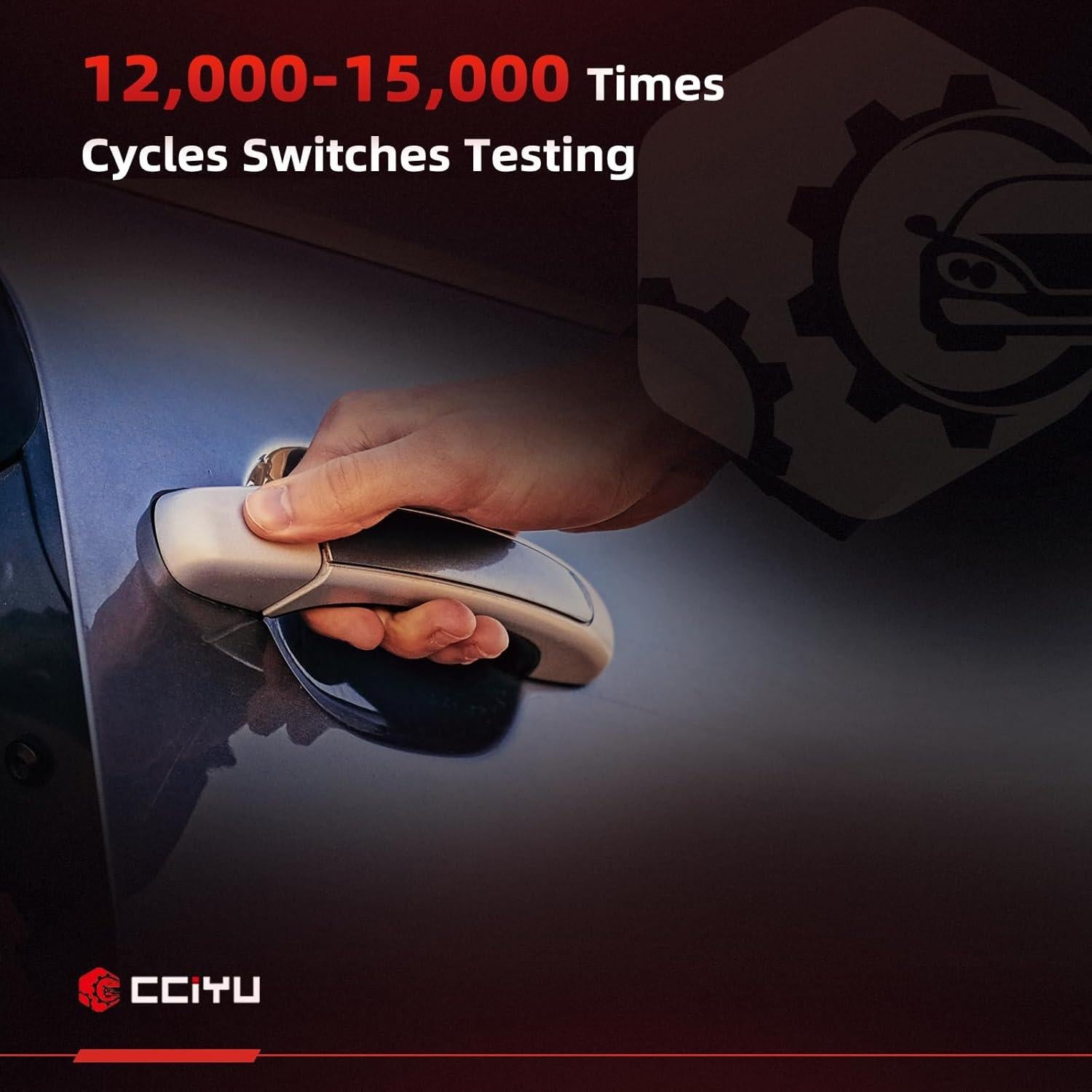 Cubiertas de Manija de Puerta Exterior cciyu Cromadas 4PCS