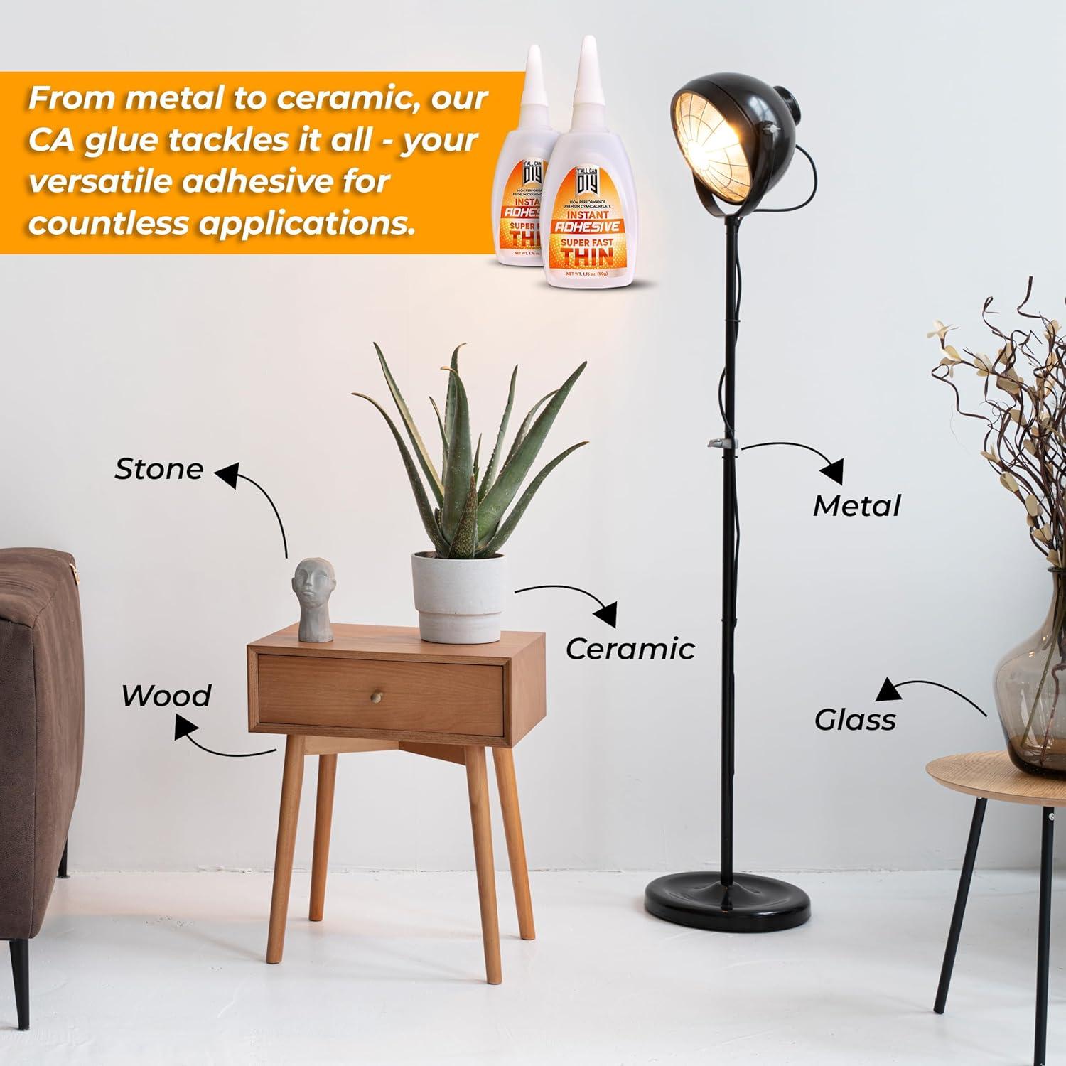 Pegamento CA Y'allCanDIY 2 Paquete 50g - Secado Rápido