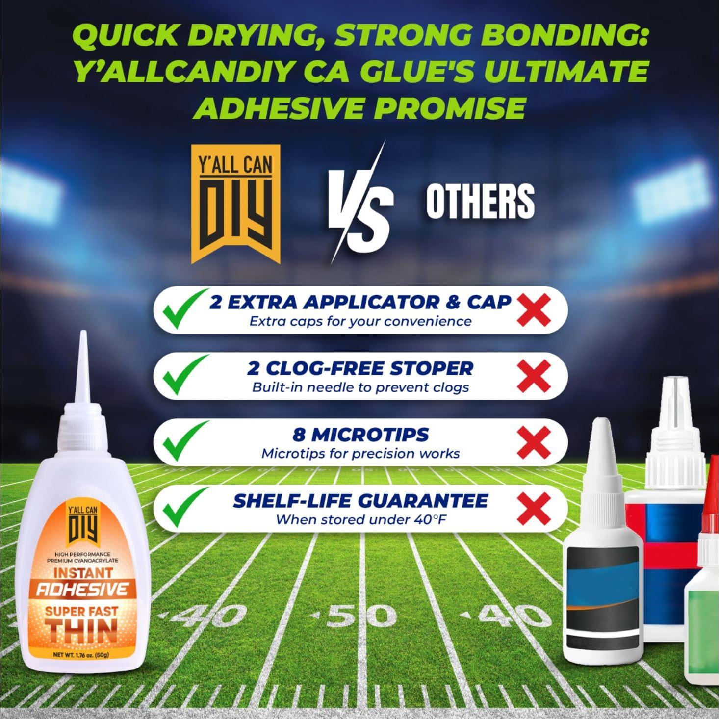 Pegamento CA Y'allCanDIY 2 Paquete 50g - Secado Rápido