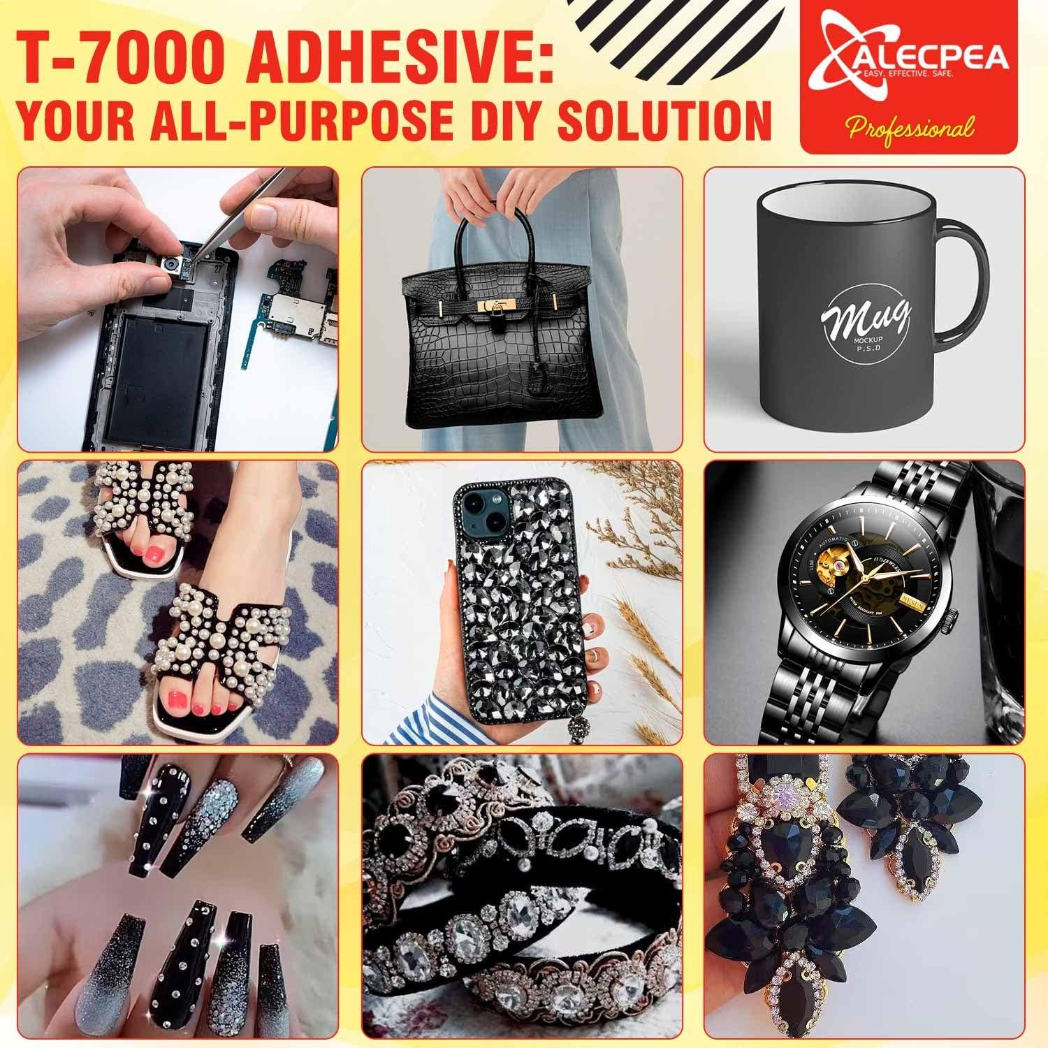 Pegamento Adhesivo T-7000 ALECPEA 3PCS 50ml Impermeable