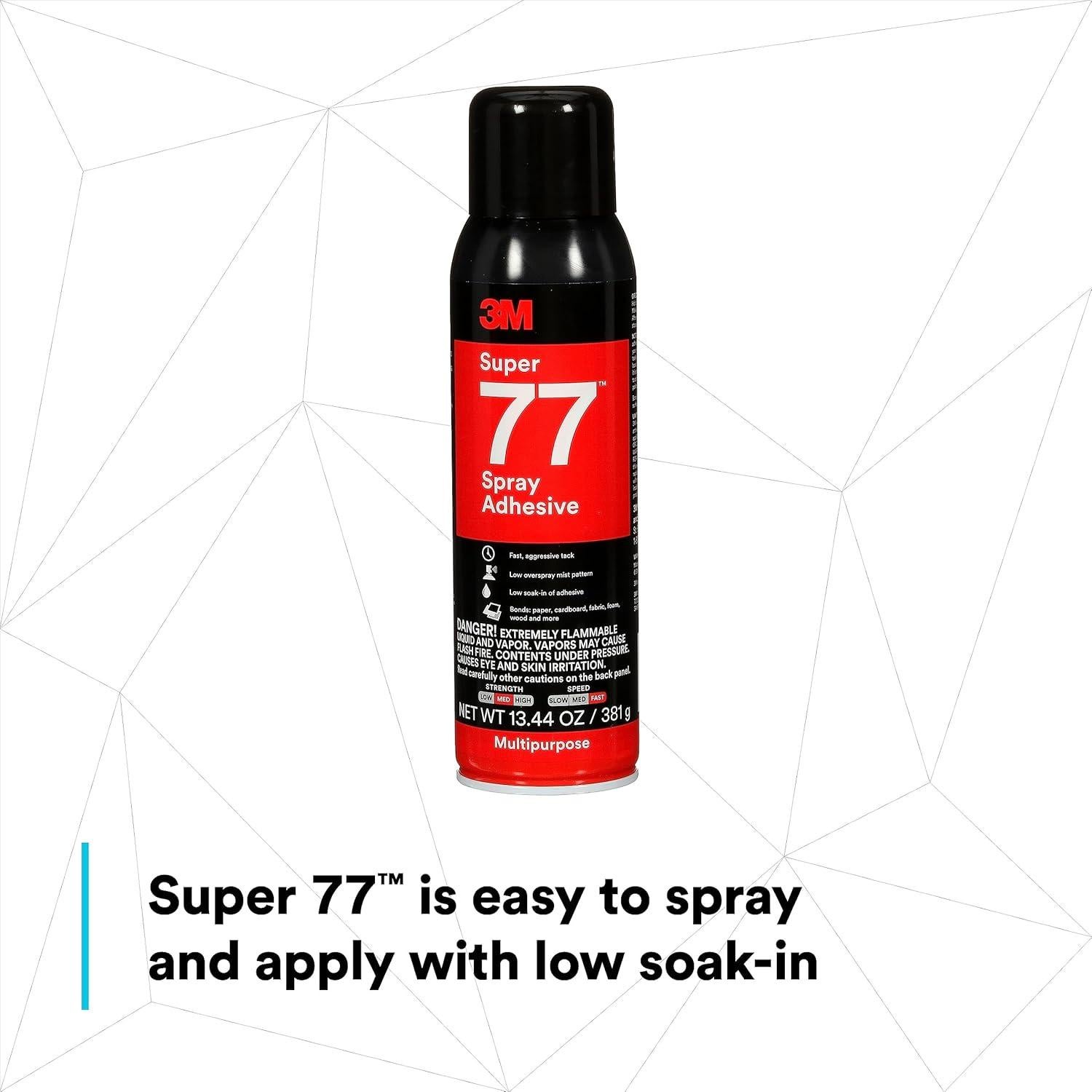 Adhesivo en Spray 3M Super 77 381 g para Papel y Tela