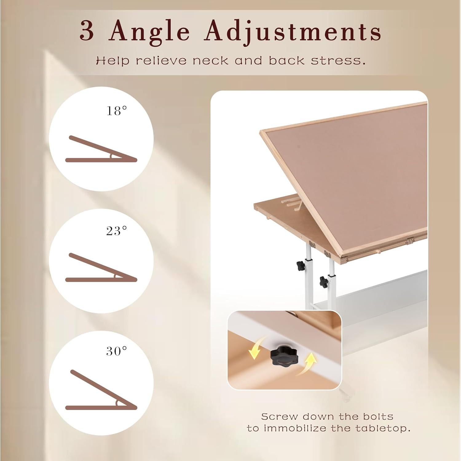 Mesa de Rompecabezas Lavievert 1500 Piezas Ajustable con 5 Cajones
