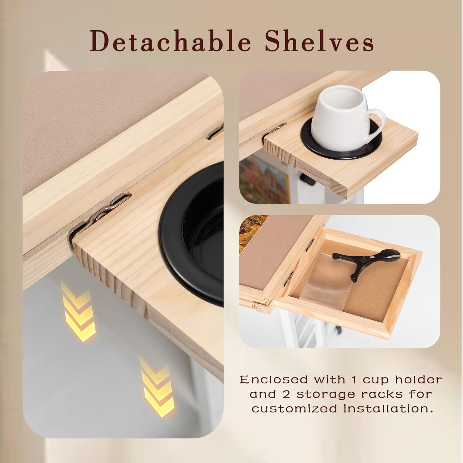 Mesa de Rompecabezas Lavievert 1500 Piezas Ajustable con 5 Cajones