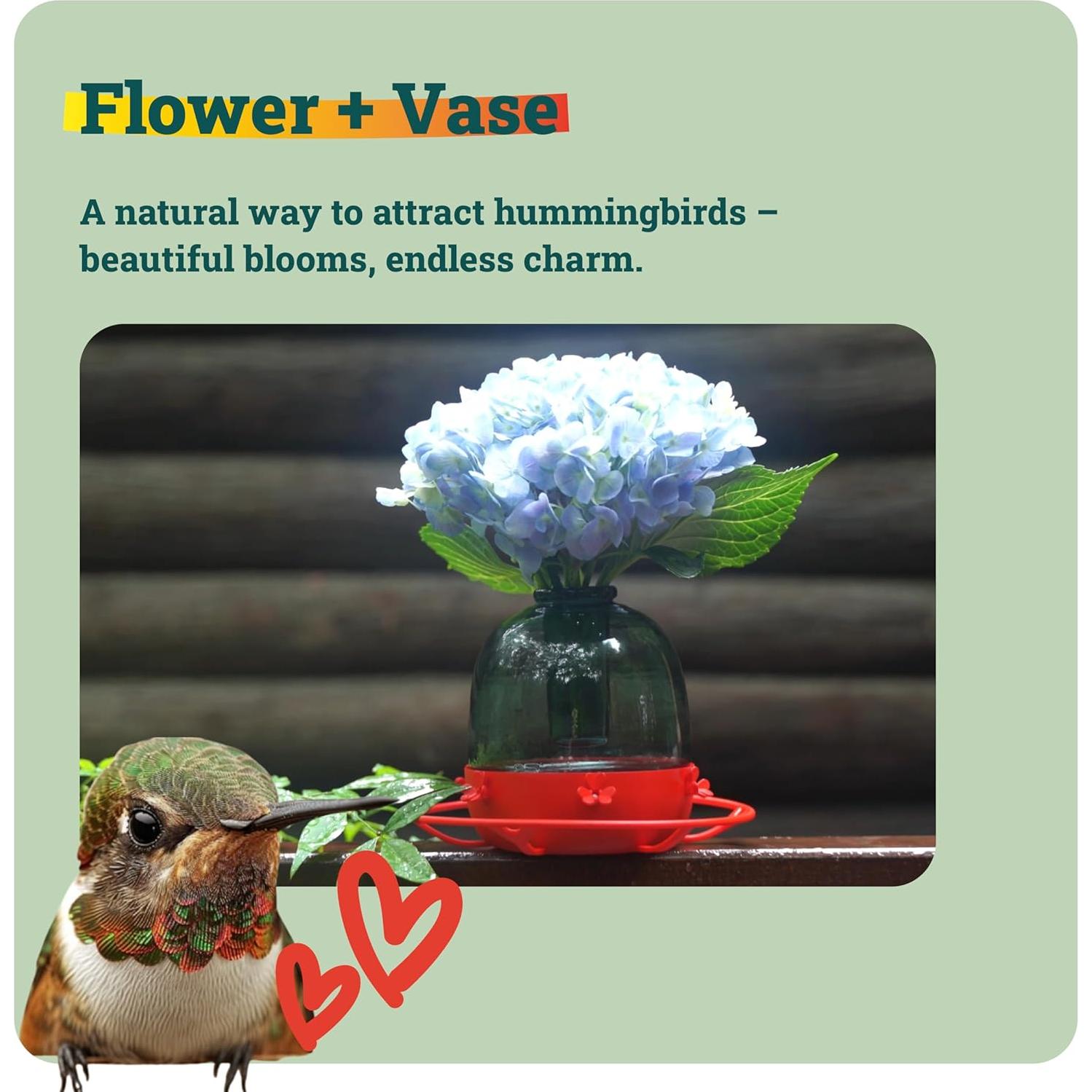 Alimentador de Colibrí HummingFun Murano Vidrio 19.5cm