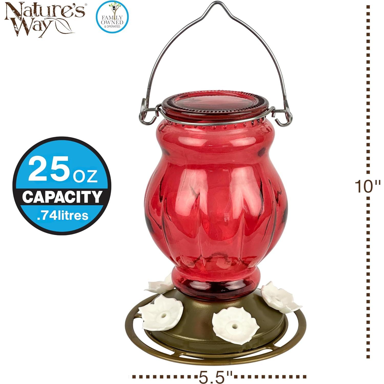 Alimentador de colibríes colgante Nature's Way 739 ml 5 puertos