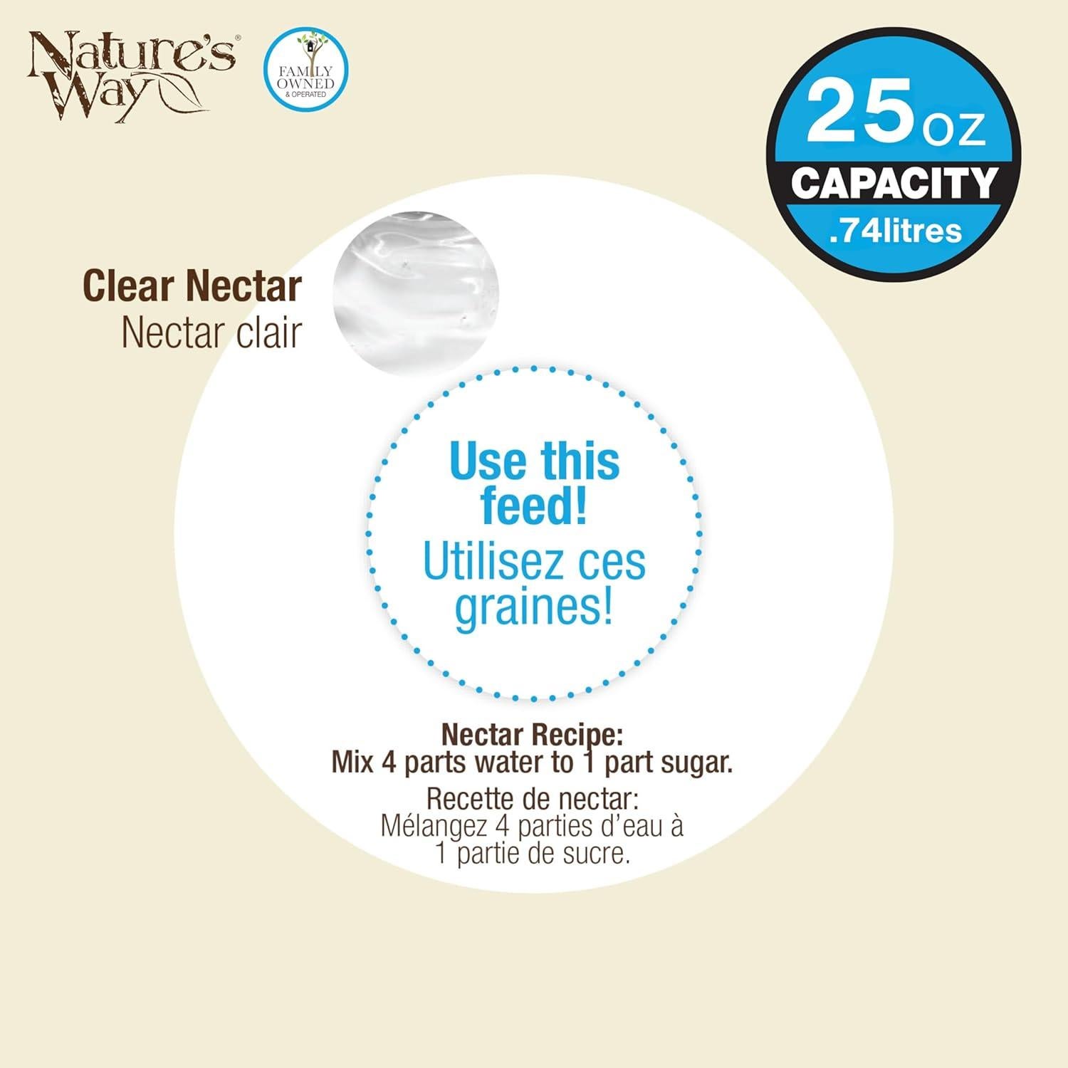 Alimentador de colibríes colgante Nature's Way 739 ml 5 puertos