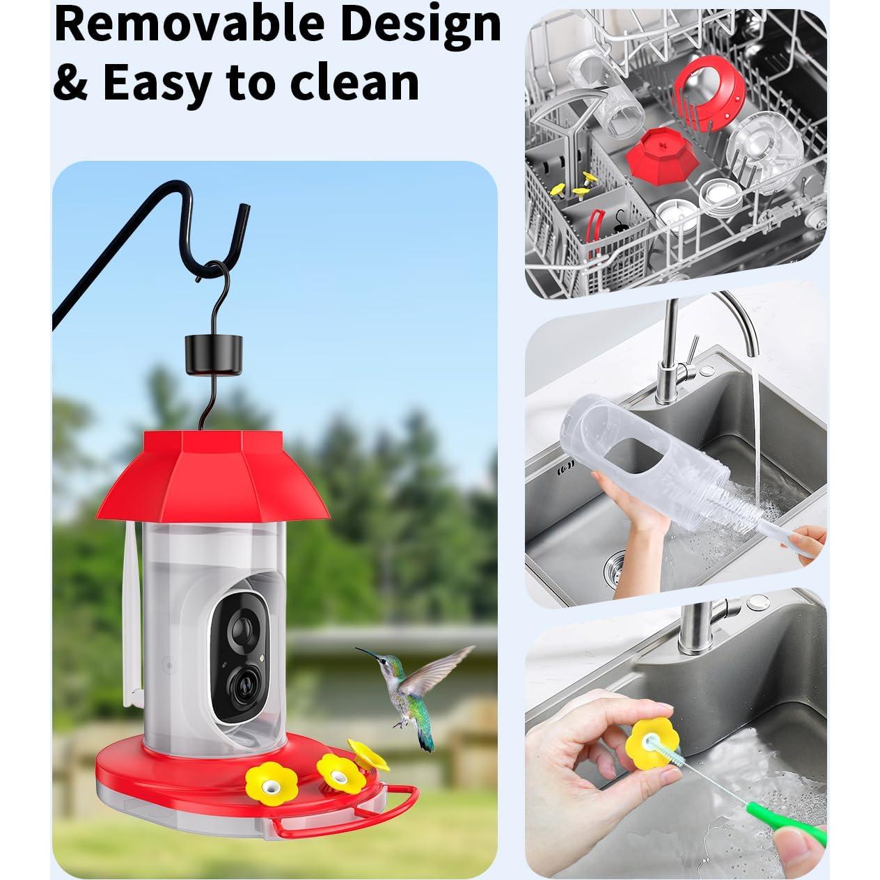 Comedero para Colibríes HARYMOR con Cámara Solar 32GB